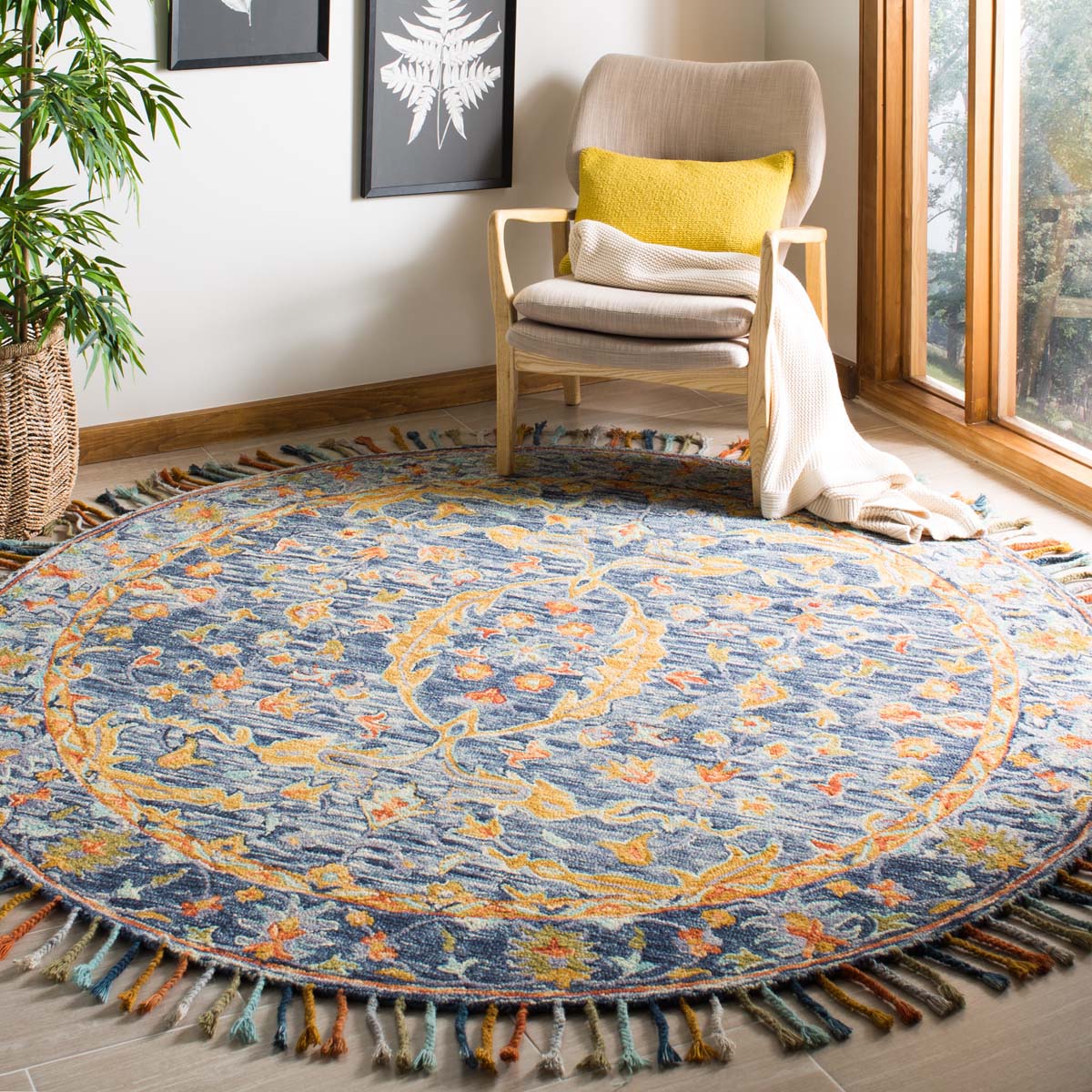 Safavieh Aspen 116 Rug, APN116 - Blue / Rust