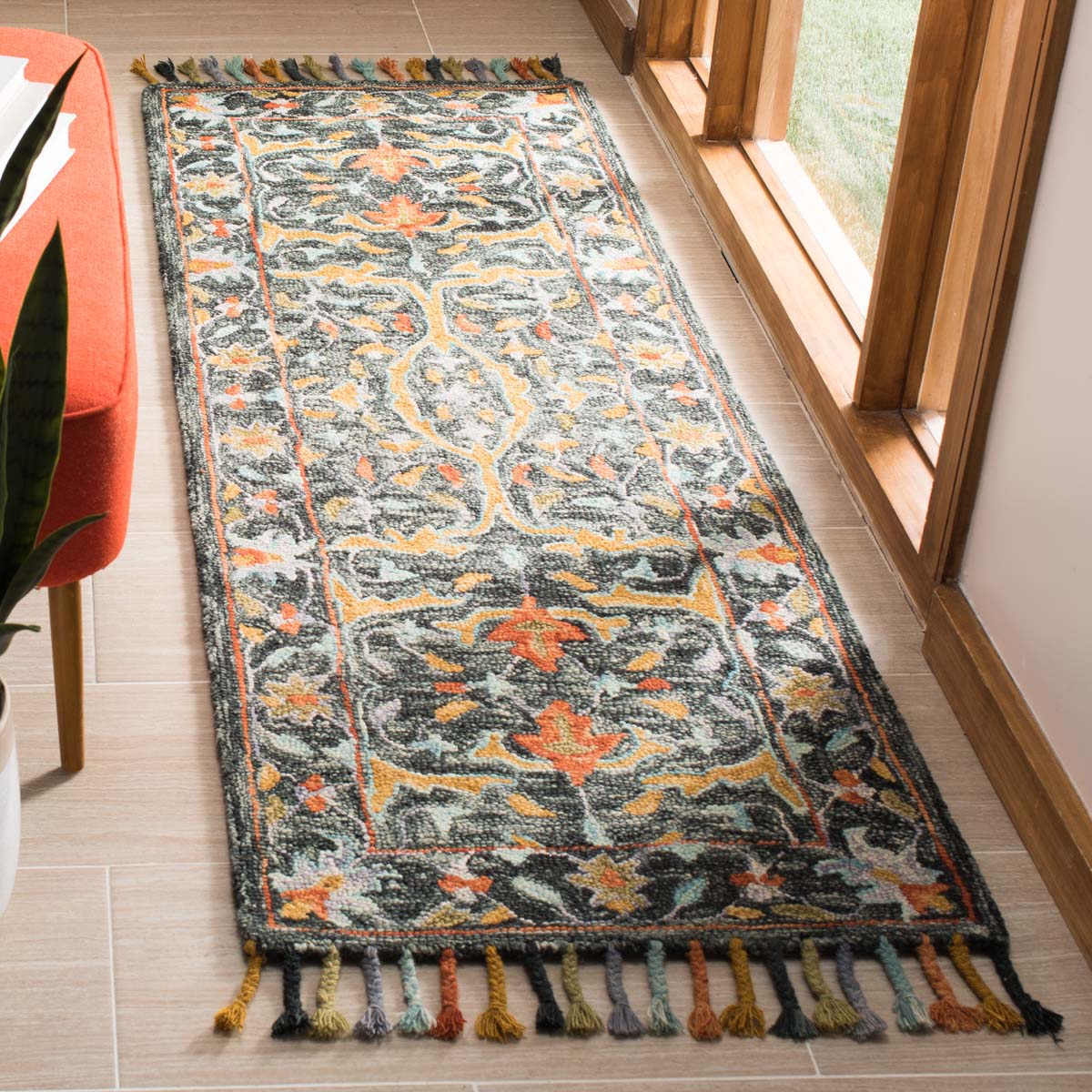 Safavieh Aspen 116 Rug, APN116 - Olive / Rust