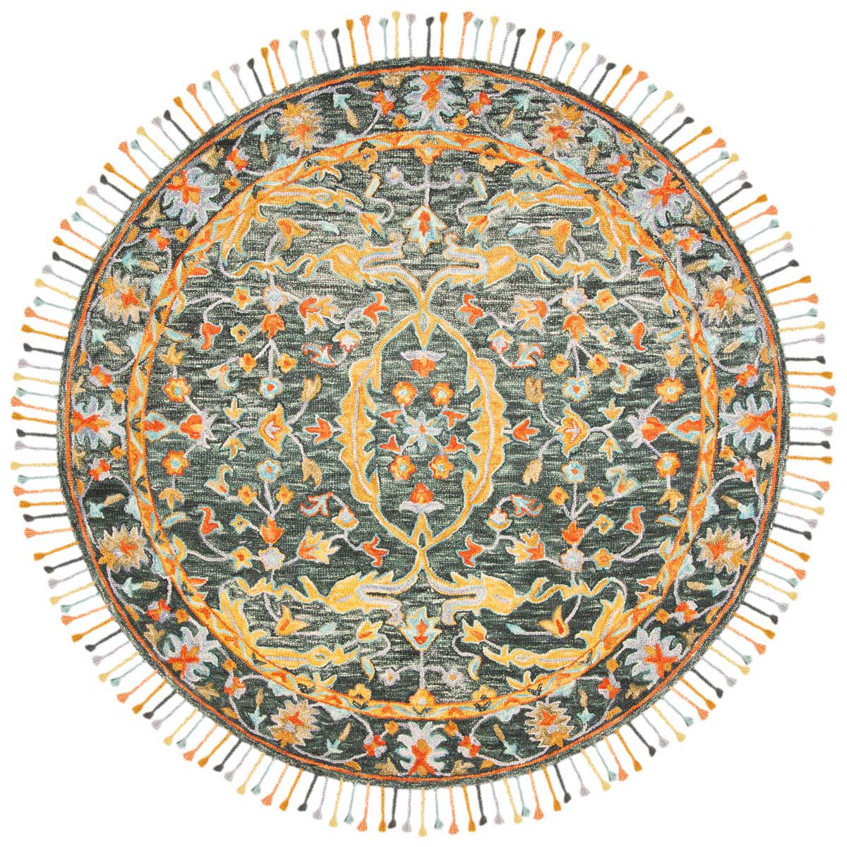 Safavieh Aspen 116 Rug, APN116 - Olive / Rust