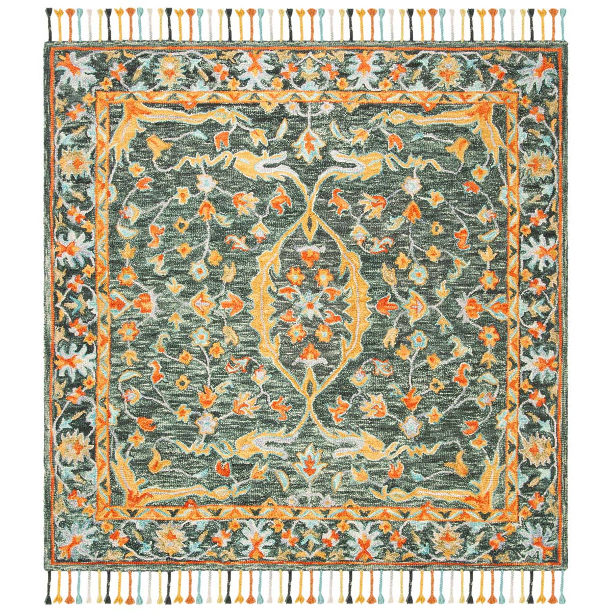 Safavieh Aspen 116 Rug, APN116 - Olive / Rust