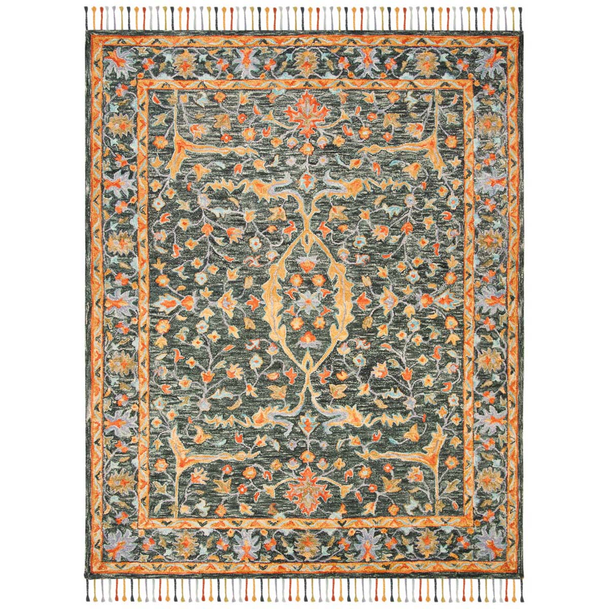Safavieh Aspen 116 Rug, APN116 - Olive / Rust