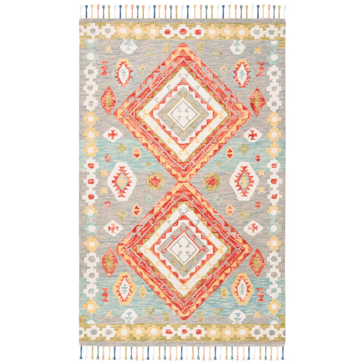 Safavieh Aspen 119 Rug, APN119 - Grey / Red