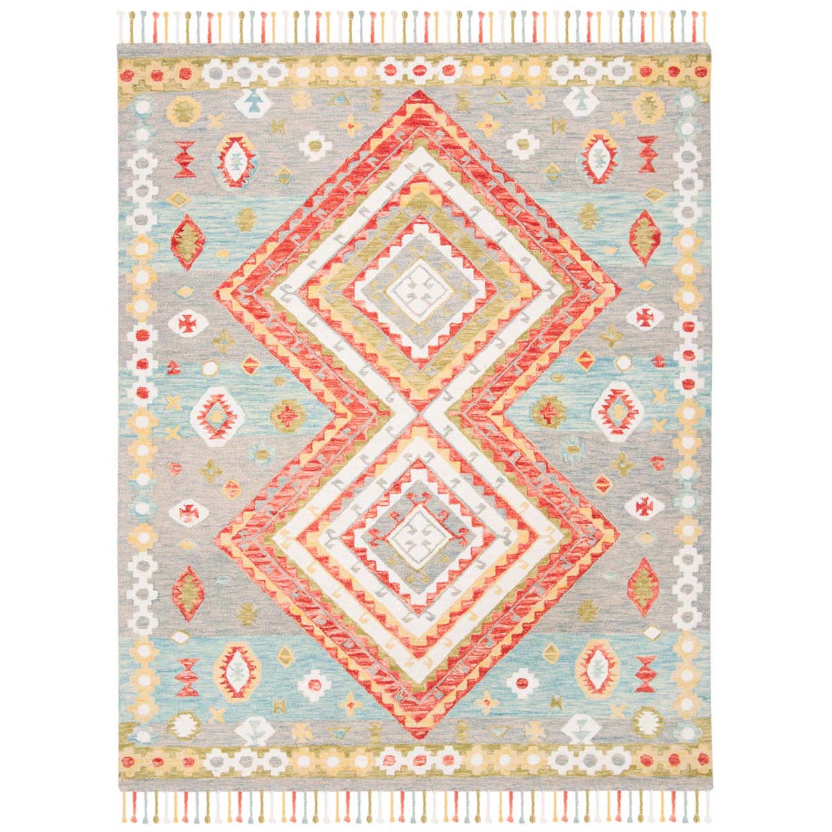 Safavieh Aspen 119 Rug, APN119 - Grey / Red