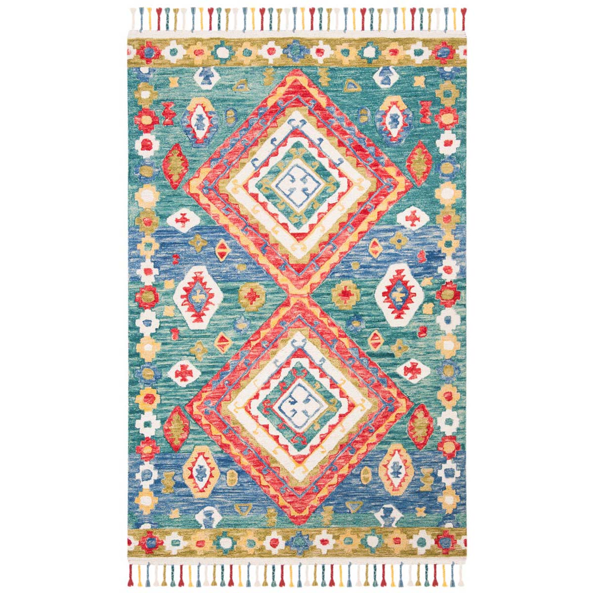 Safavieh Aspen 119 Rug, APN119 - Green / Red