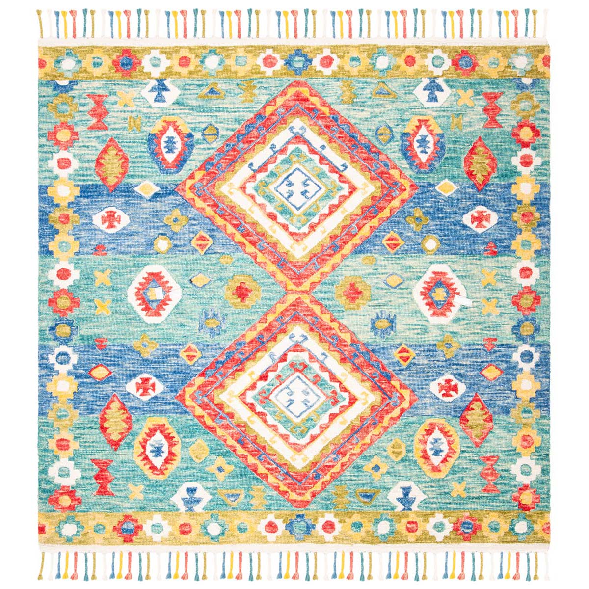 Safavieh Aspen 119 Rug, APN119 - Green / Red