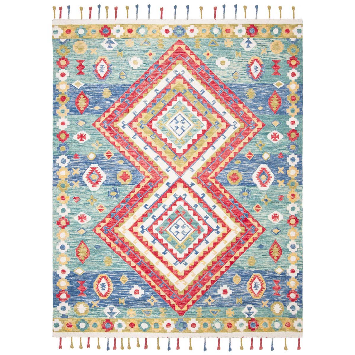Safavieh Aspen 119 Rug, APN119 - Green / Red