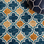 Safavieh Aspen 121 Rug, APN121 - Navy / Yellow