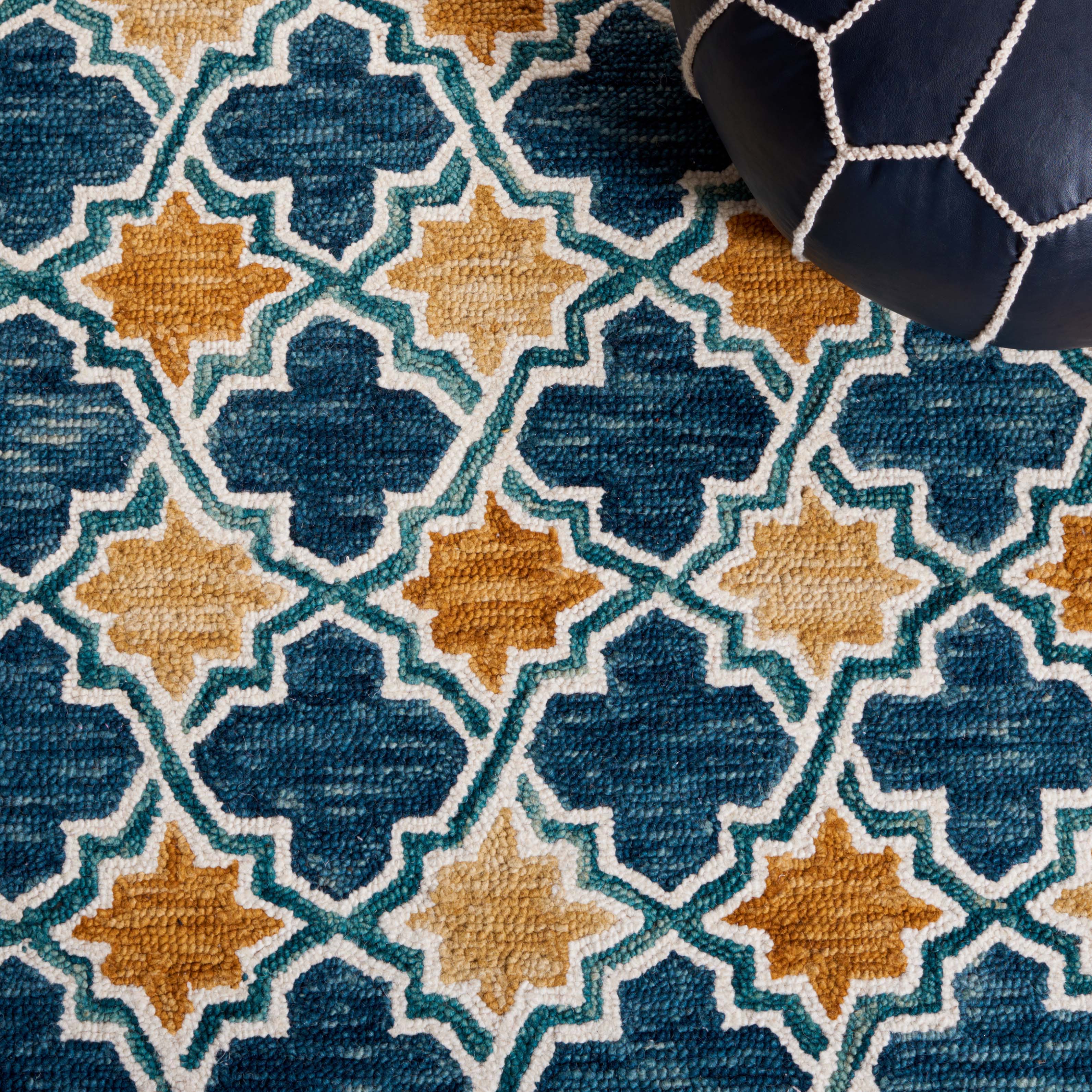 Safavieh Aspen 121 Rug, APN121 - Navy / Yellow