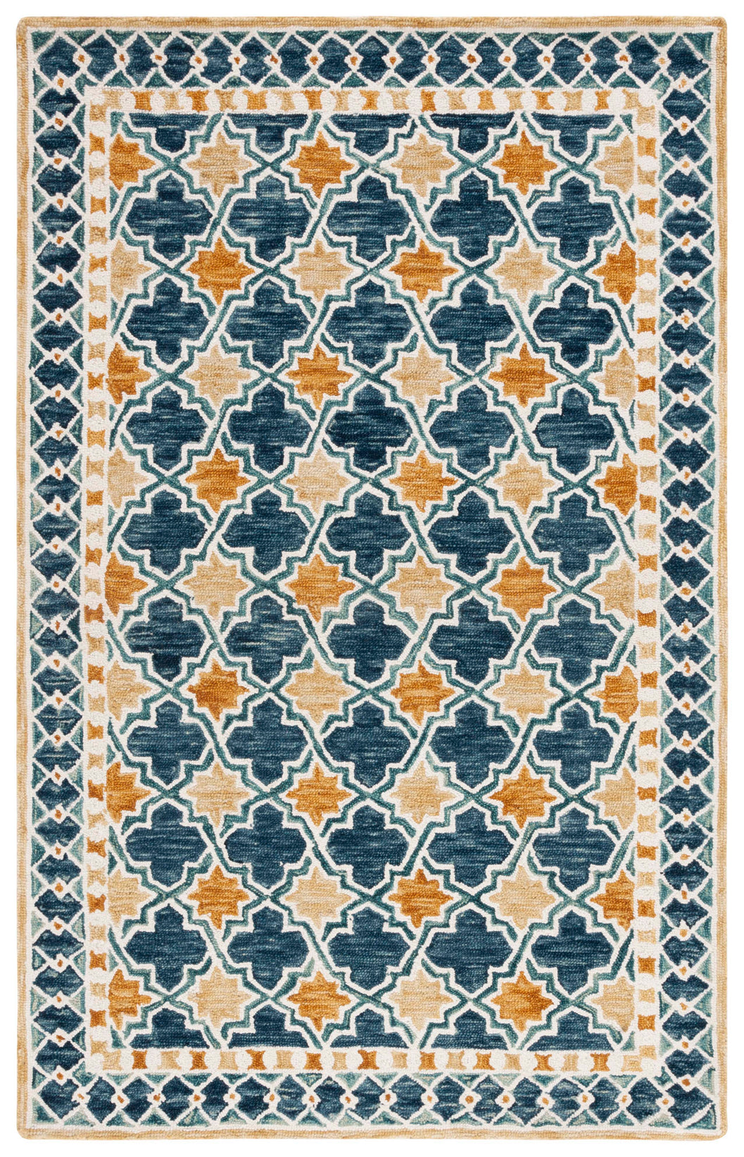 Safavieh Aspen 121 Rug, APN121 - Navy / Yellow