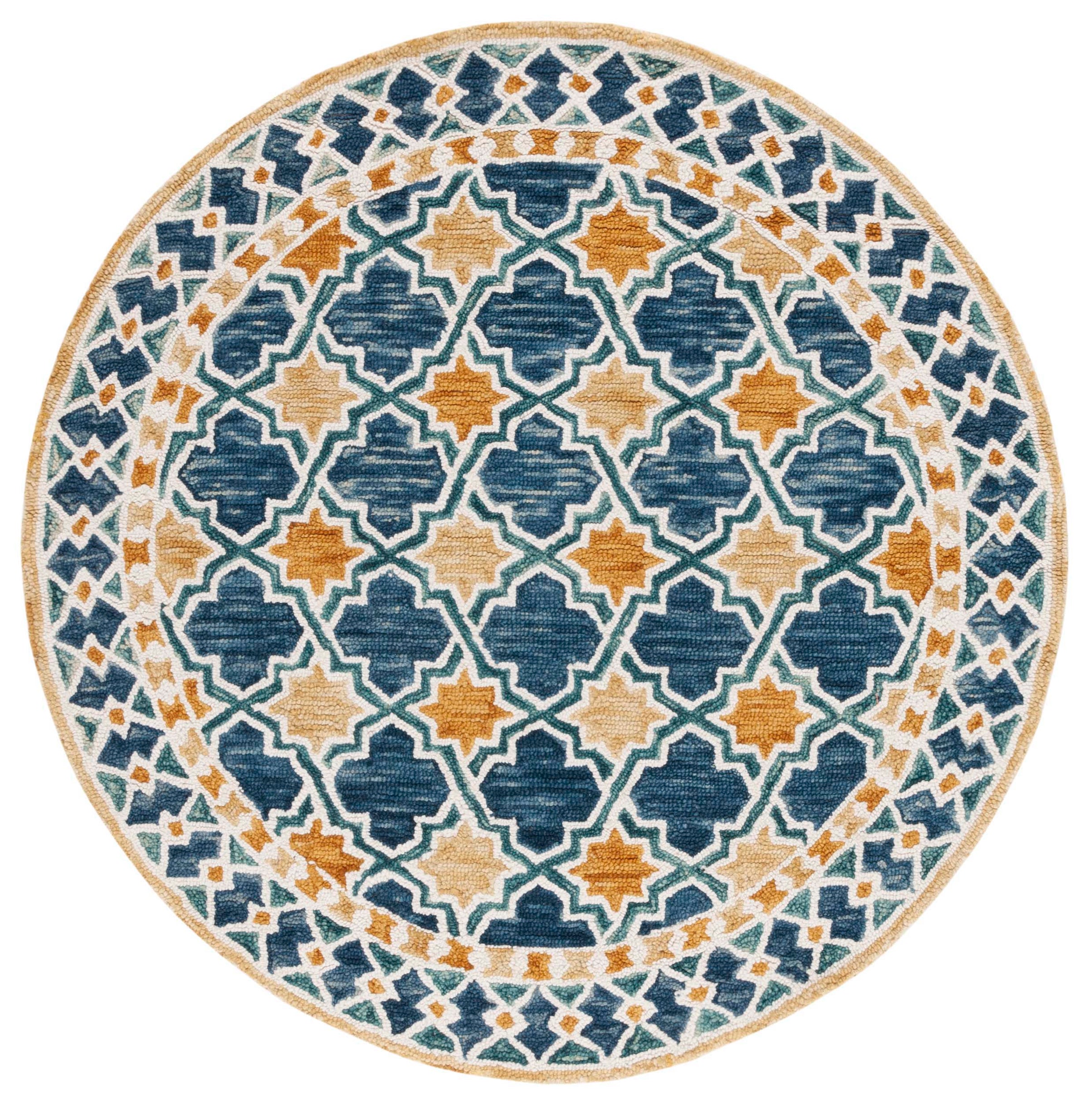 Safavieh Aspen 121 Rug, APN121 - Navy / Yellow