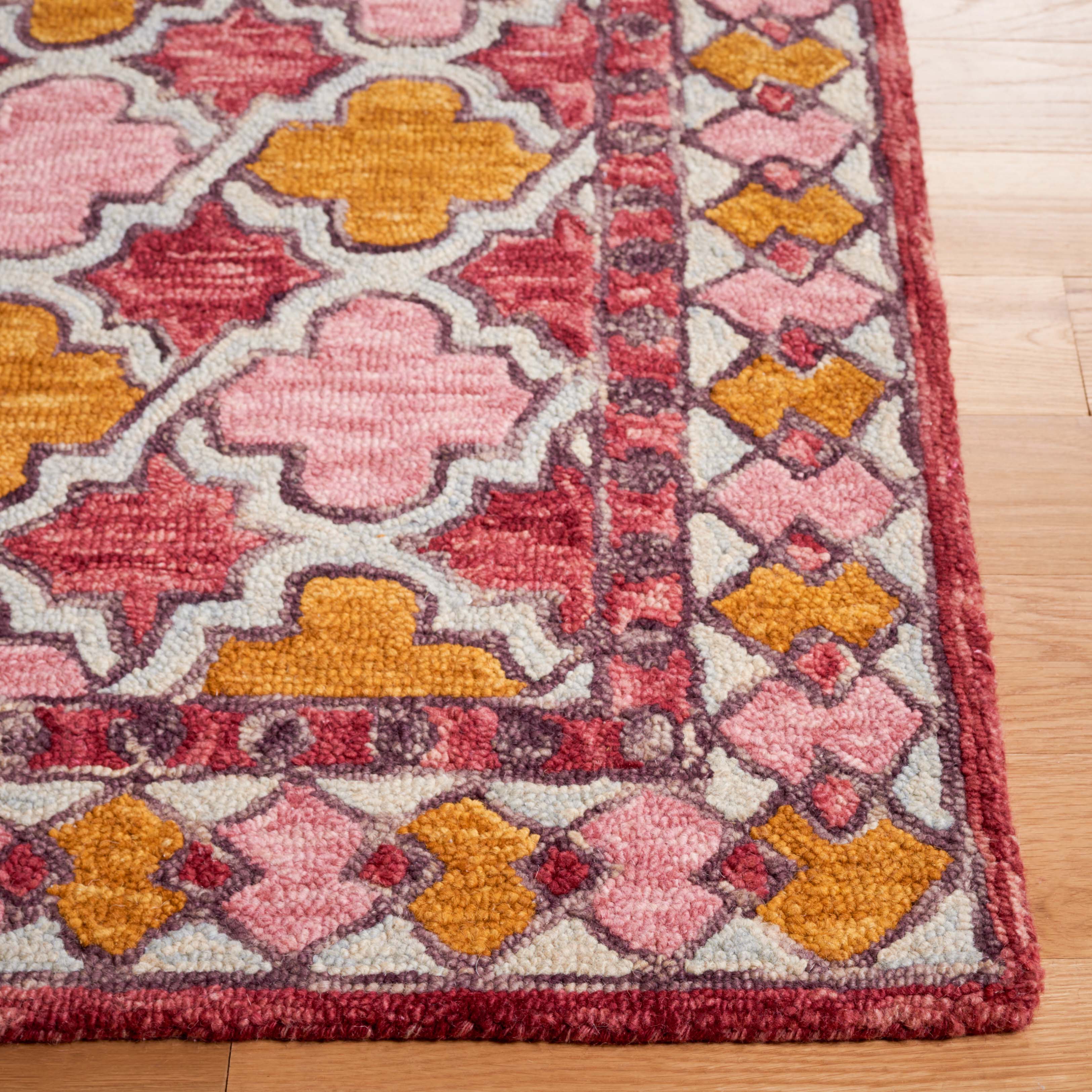 Safavieh Aspen 121 Rug, APN121 - Pink / Yellow
