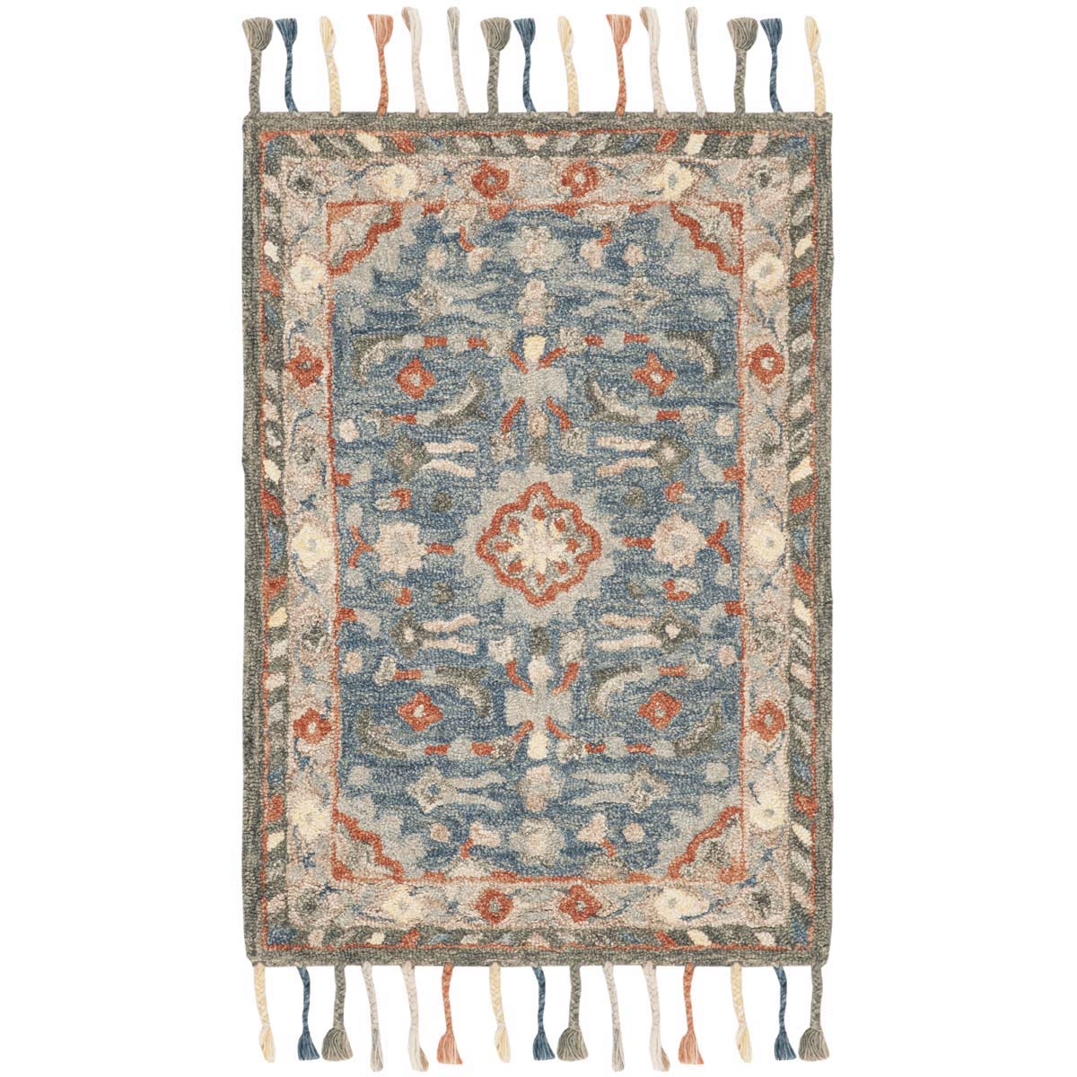 Safavieh Aspen 123 Rug, APN123 - Blue / Rust