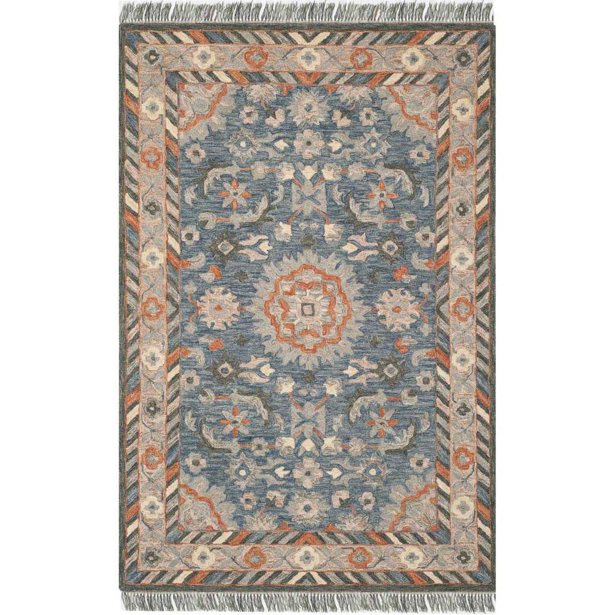 Safavieh Aspen 123 Rug, APN123 - Blue / Rust