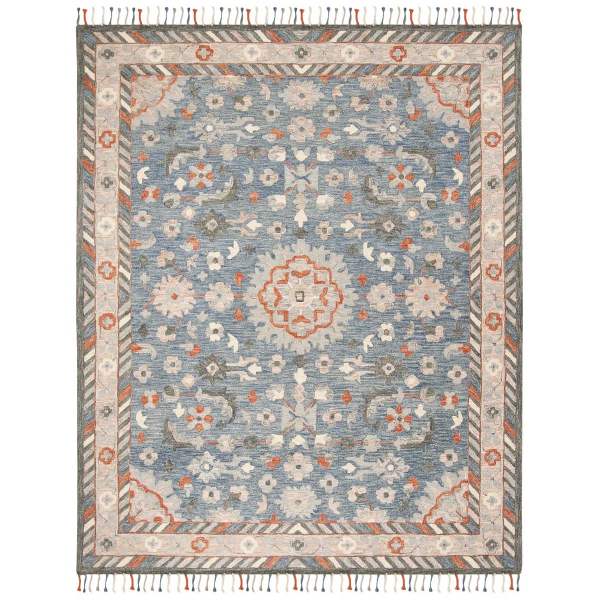 Safavieh Aspen 123 Rug, APN123 - Blue / Rust