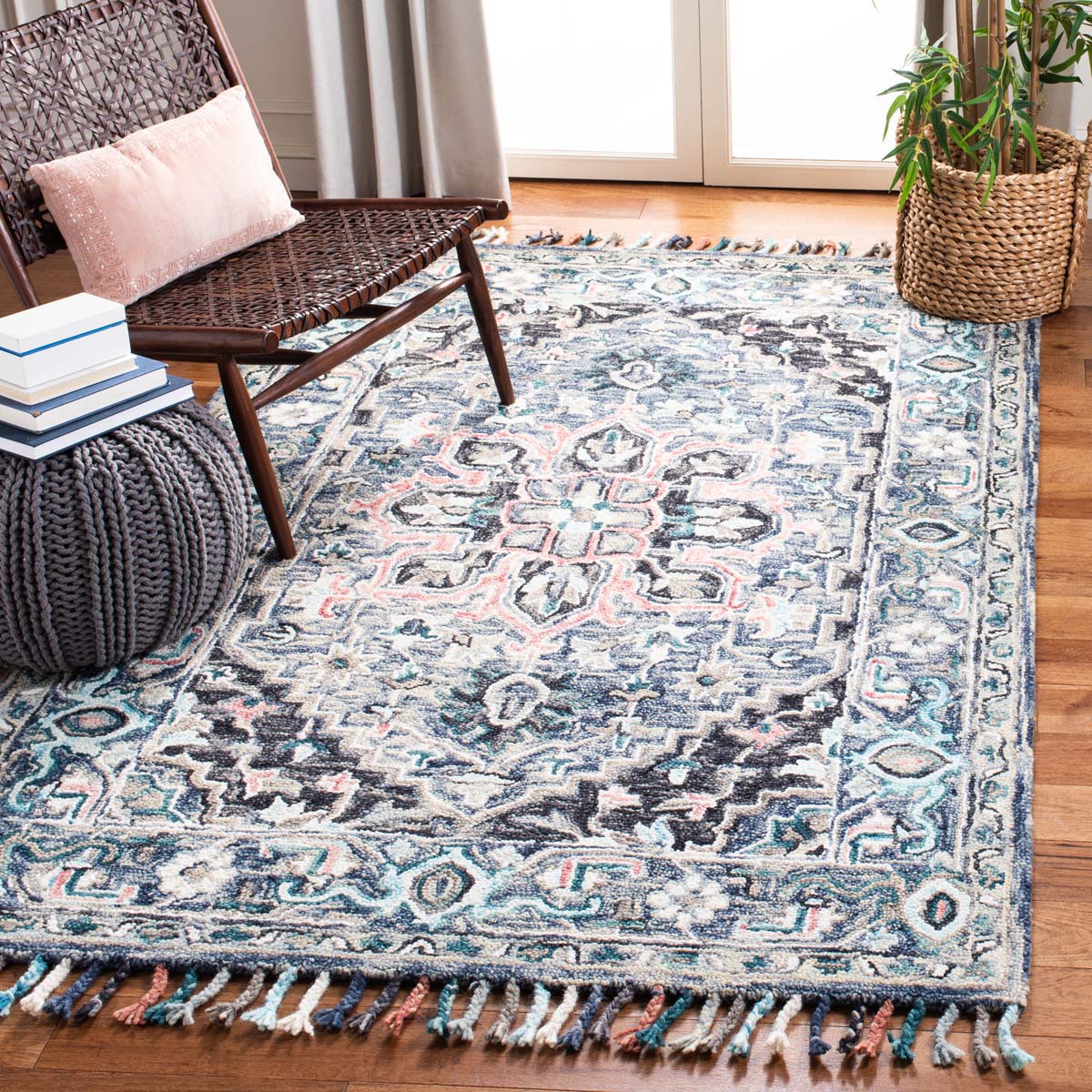Safavieh Aspen 124 Rug, APN124 - Pink / Blue
