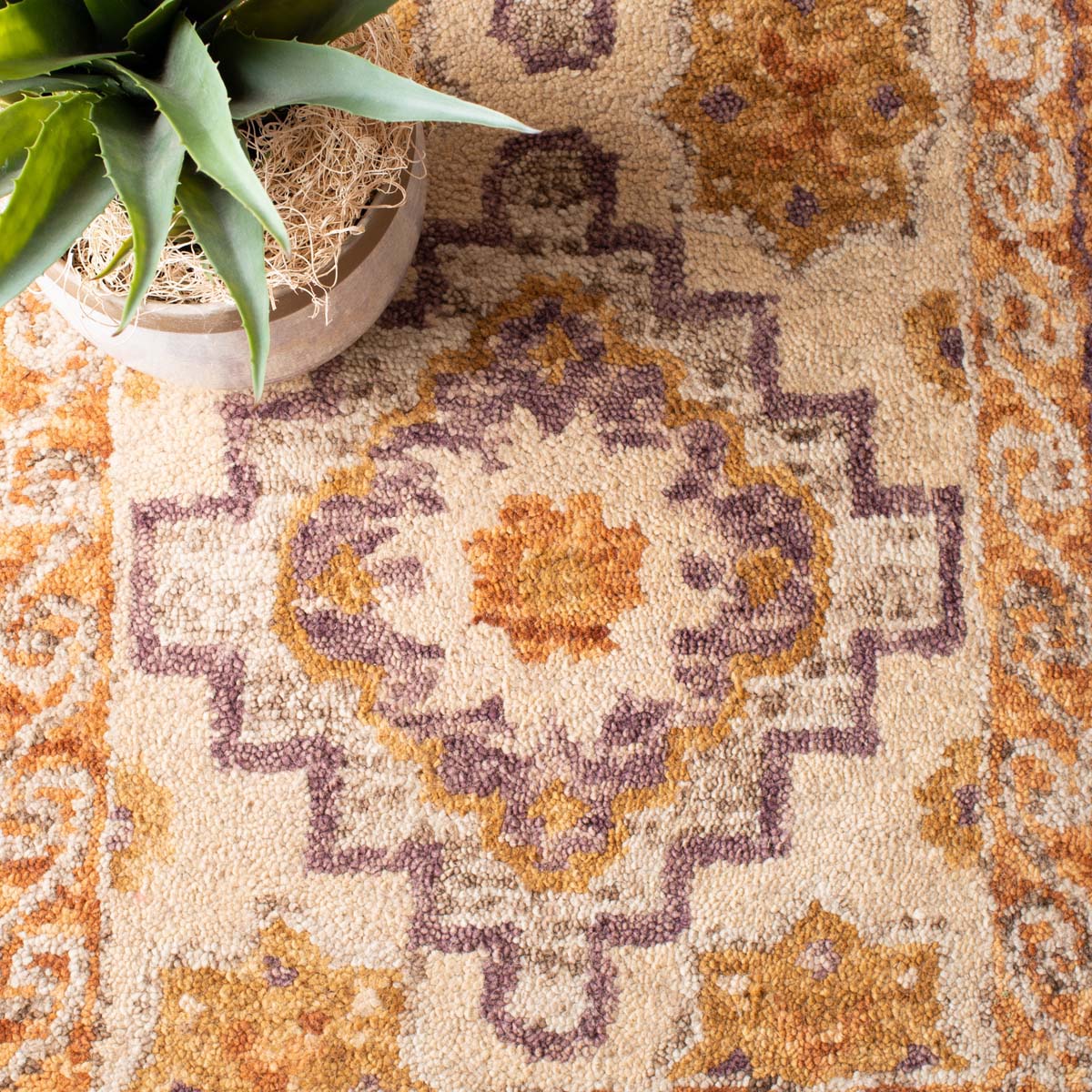 Safavieh Aspen 127 Rug, APN127 - Brown / Purple