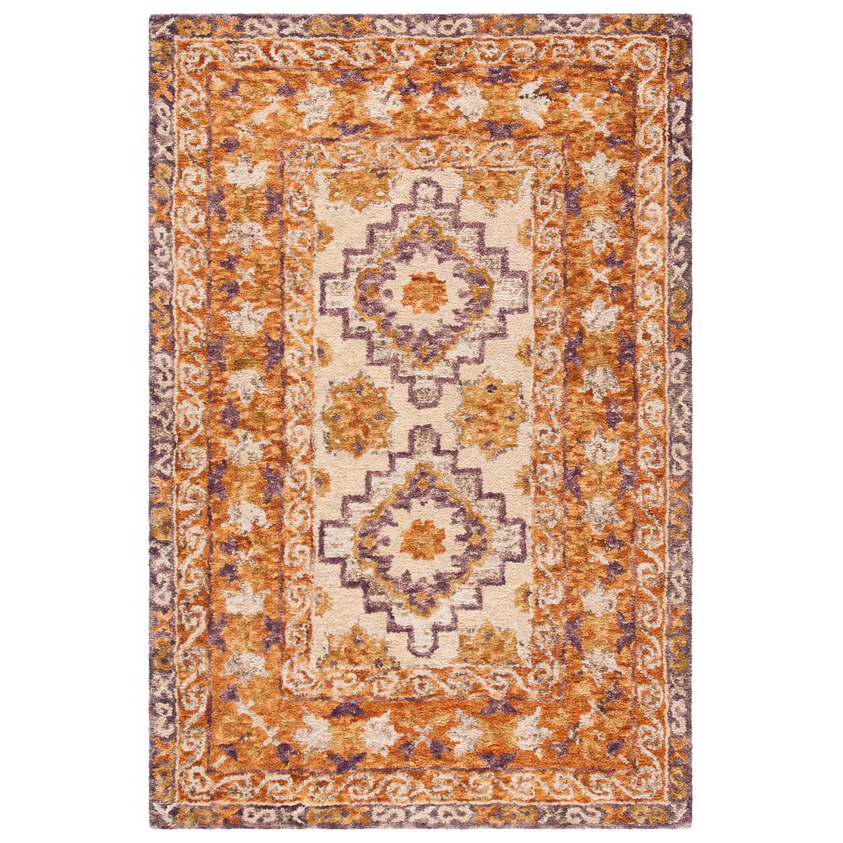 Safavieh Aspen 127 Rug, APN127 - Brown / Purple