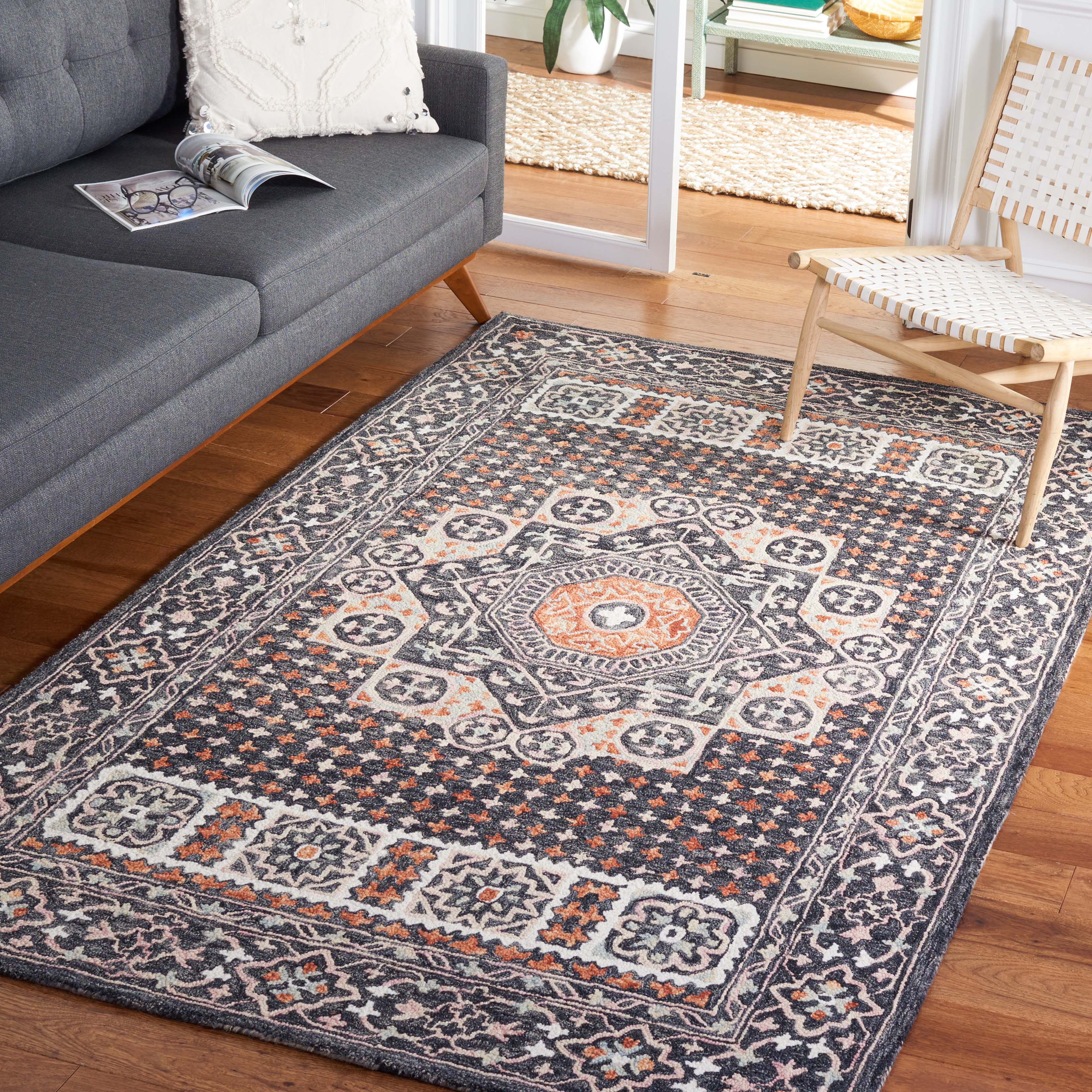 Safavieh Aspen 130 Rug, APN130 - Black / Rust