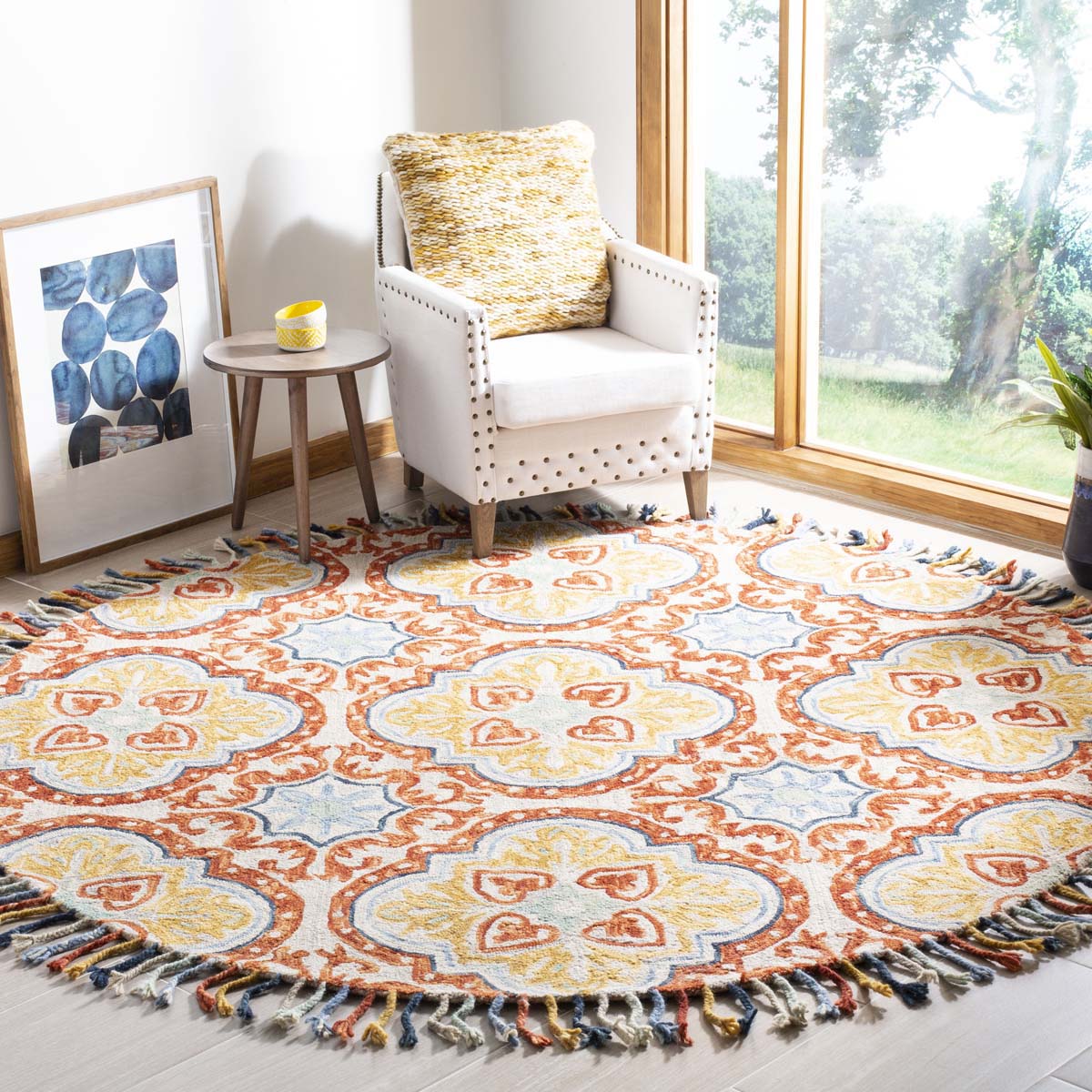 Safavieh Aspen 217 Rug, APN217 - Beige / Rust