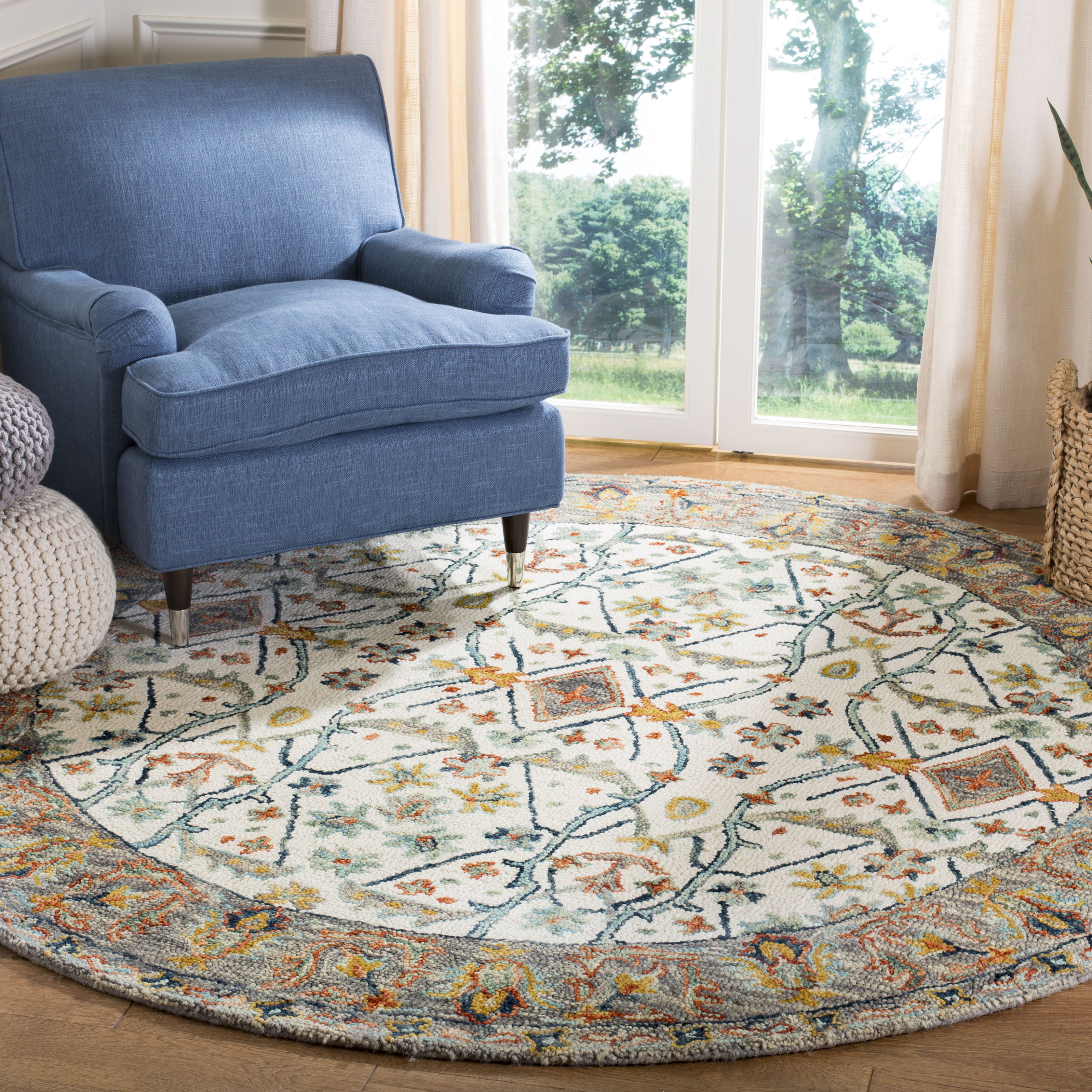 Safavieh Aspen 308 Rug, APN308 - Ivory / Blue
