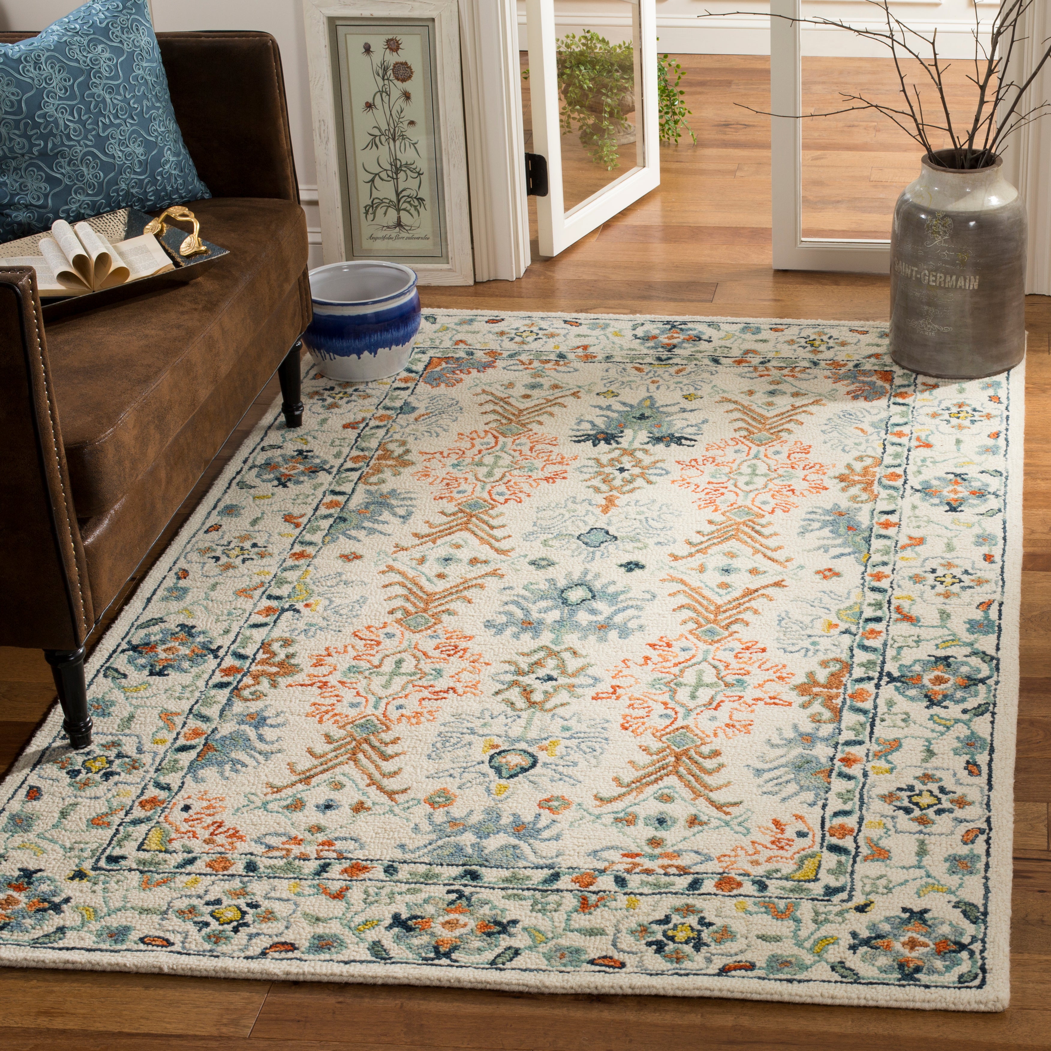 Safavieh Aspen 310 Rug, APN310 - Ivory / Blue