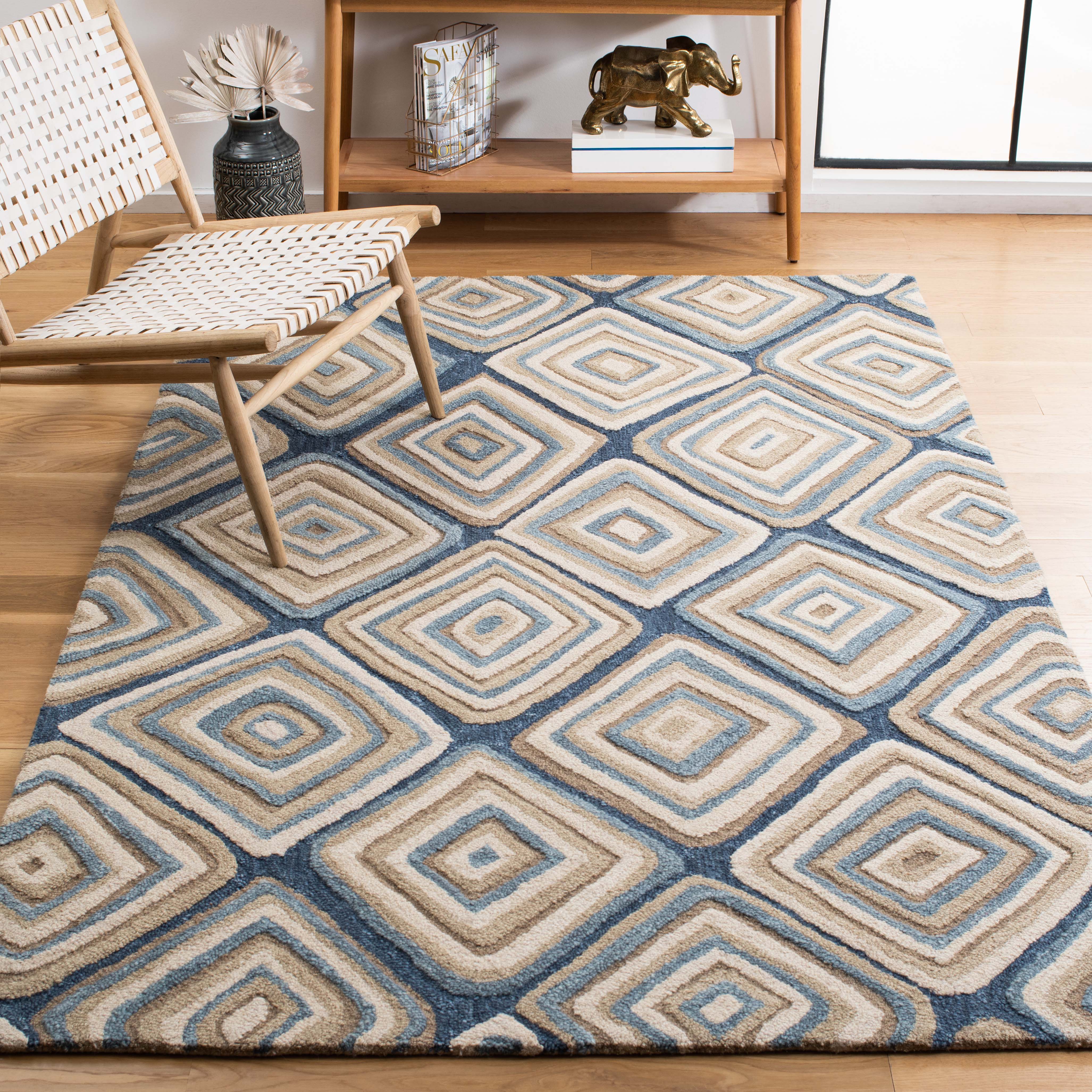 Safavieh Aspen 350 Rug, APN350 - Blue / Beige