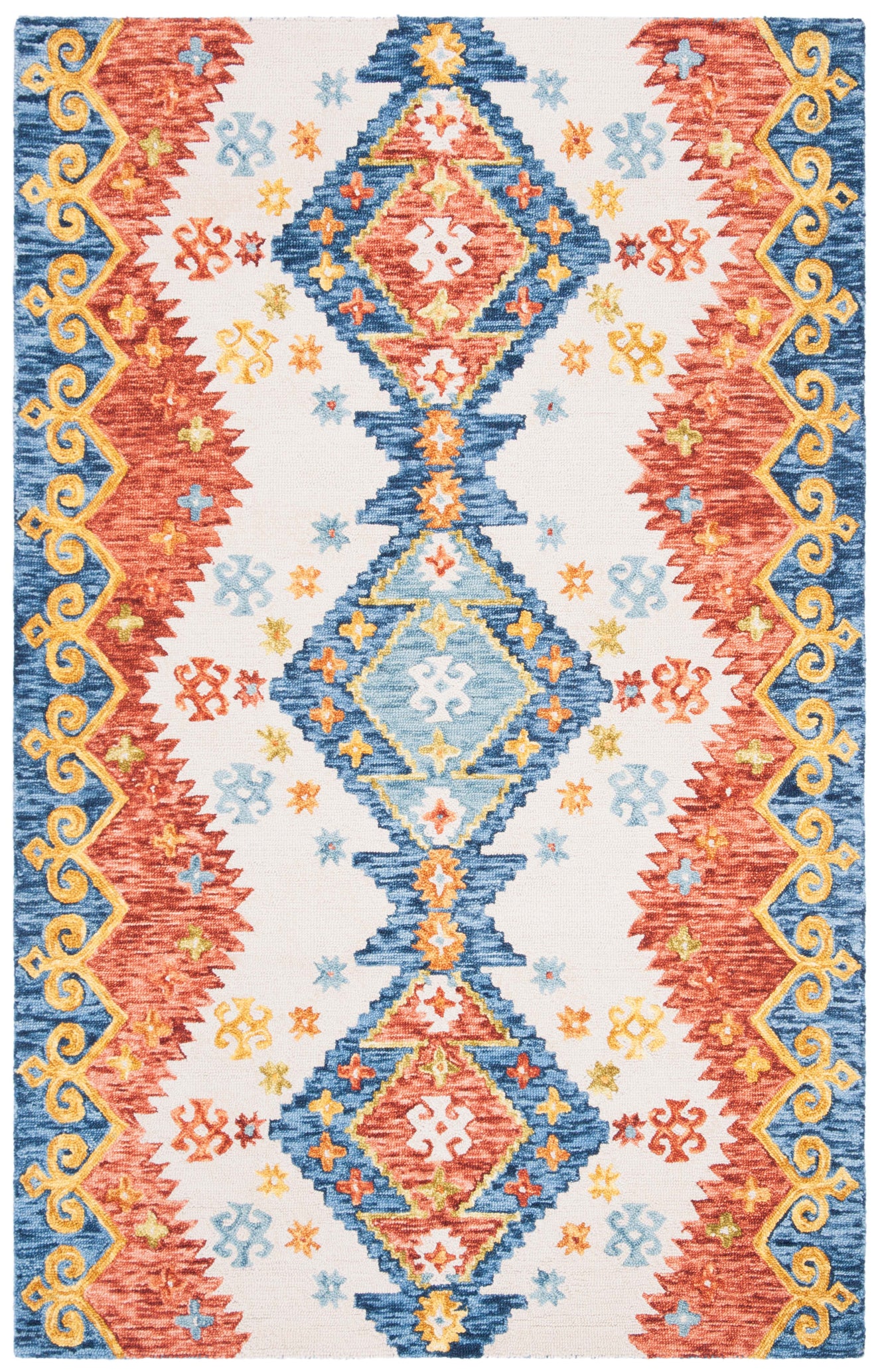 Safavieh Aspen 401 Rug, APN401 - Ivory / Blue