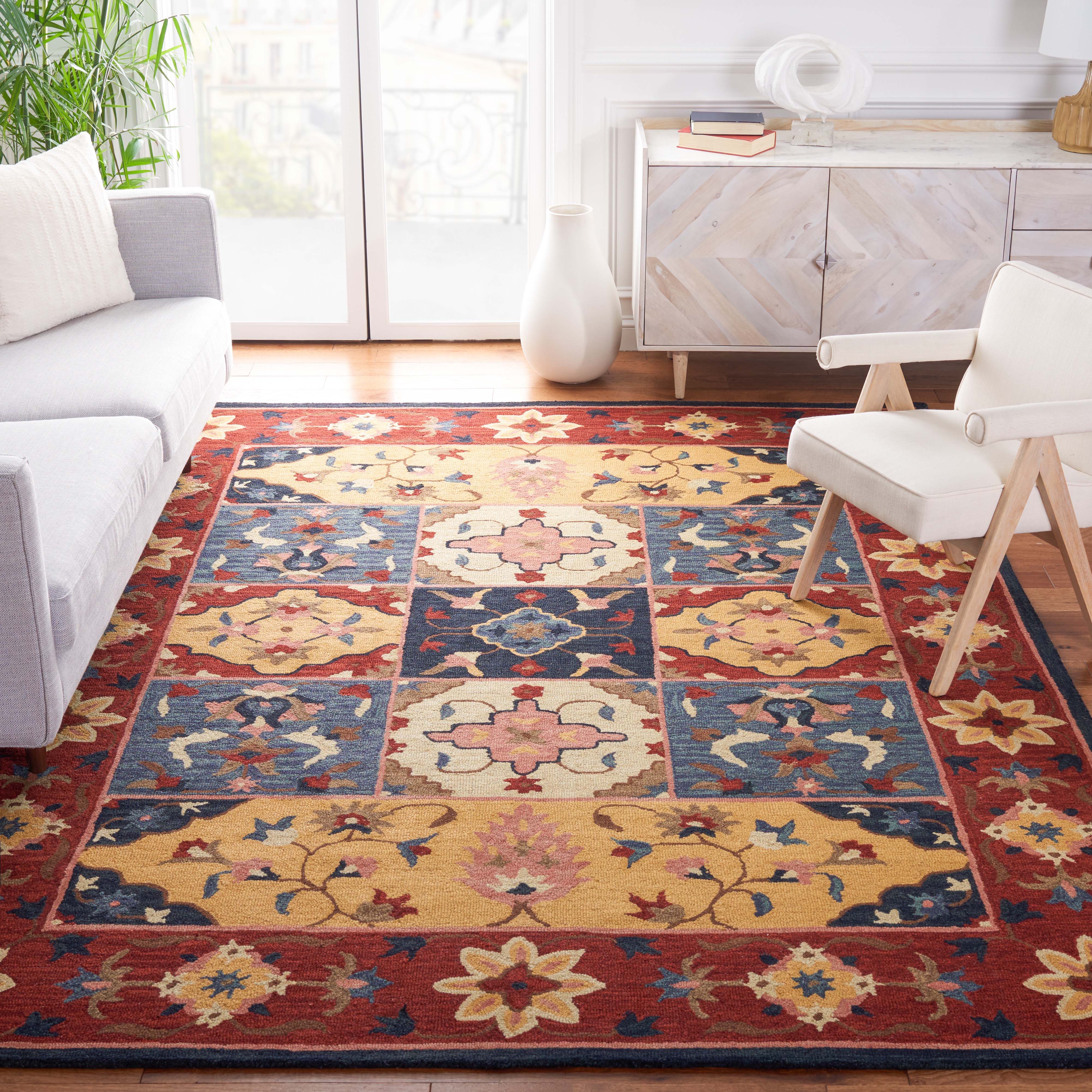 Safavieh Aspen 402 Rug, APN402 - Red / Gold