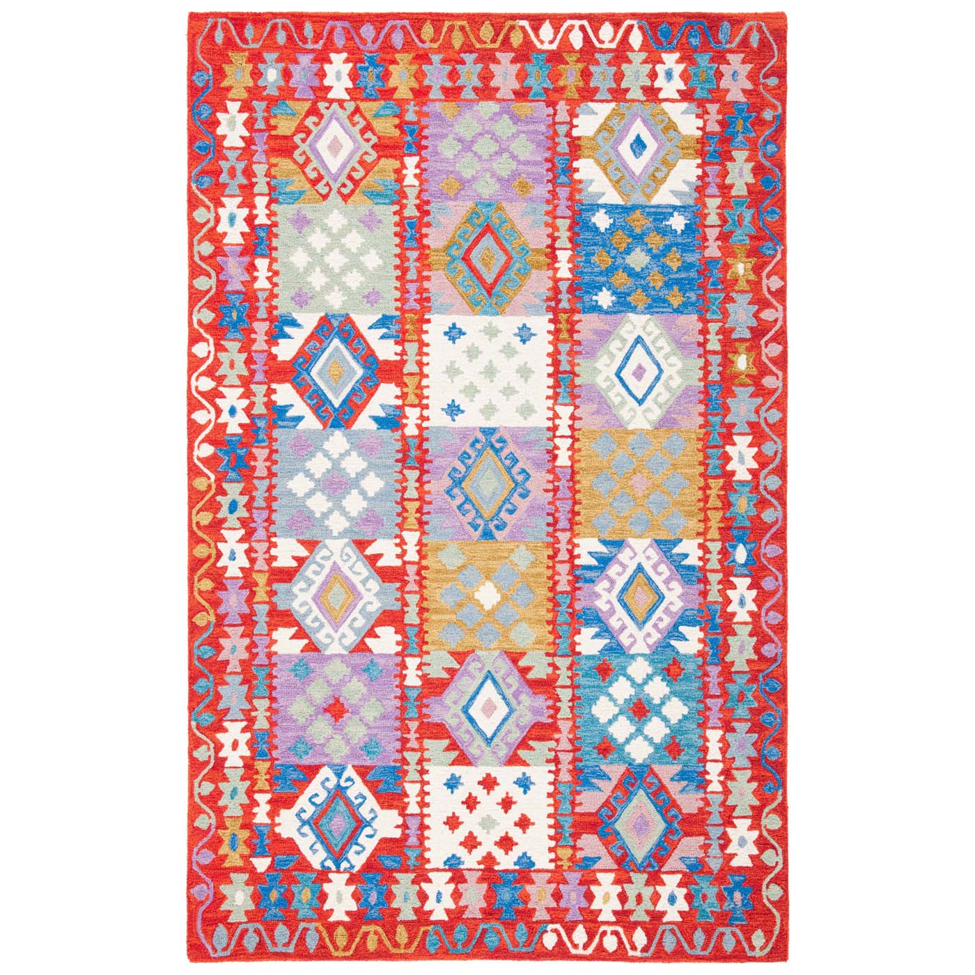 Safavieh Aspen 409 Rug, APN409 - Red / Ivory