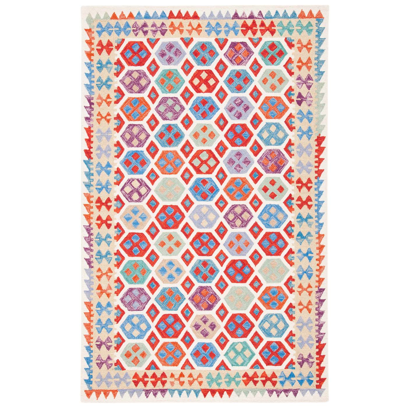 Safavieh Aspen 410 Rug, APN410 - Ivory / Red