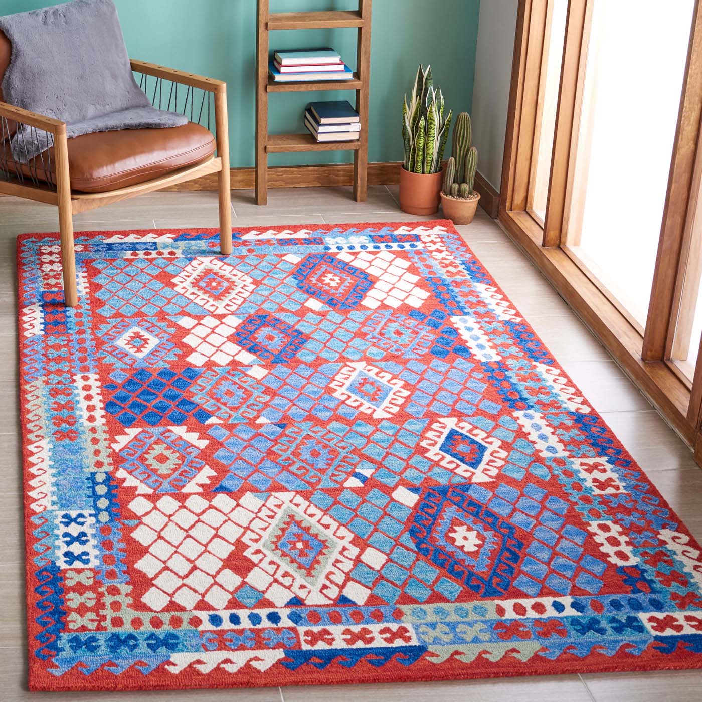 Safavieh Aspen 412 Rug, APN412 - Red / Blue