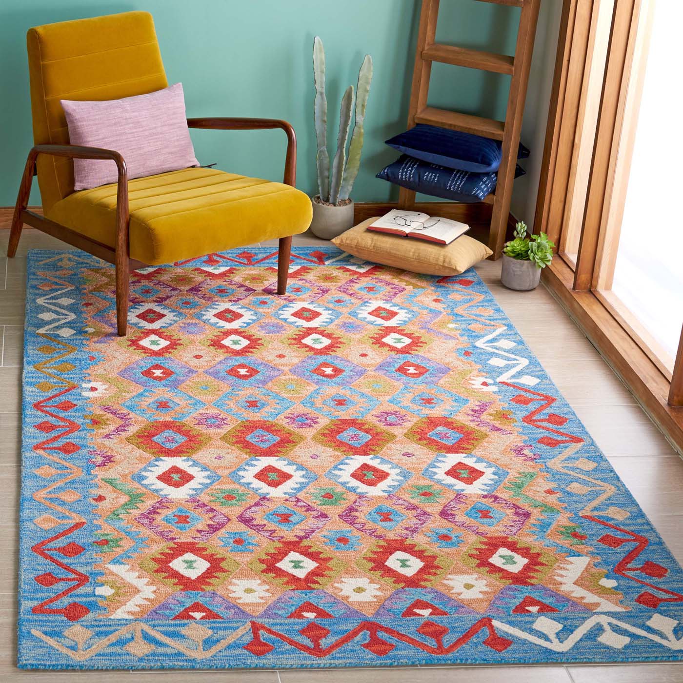 Safavieh Aspen 417 Rug, APN417 - Light Blue / Beige