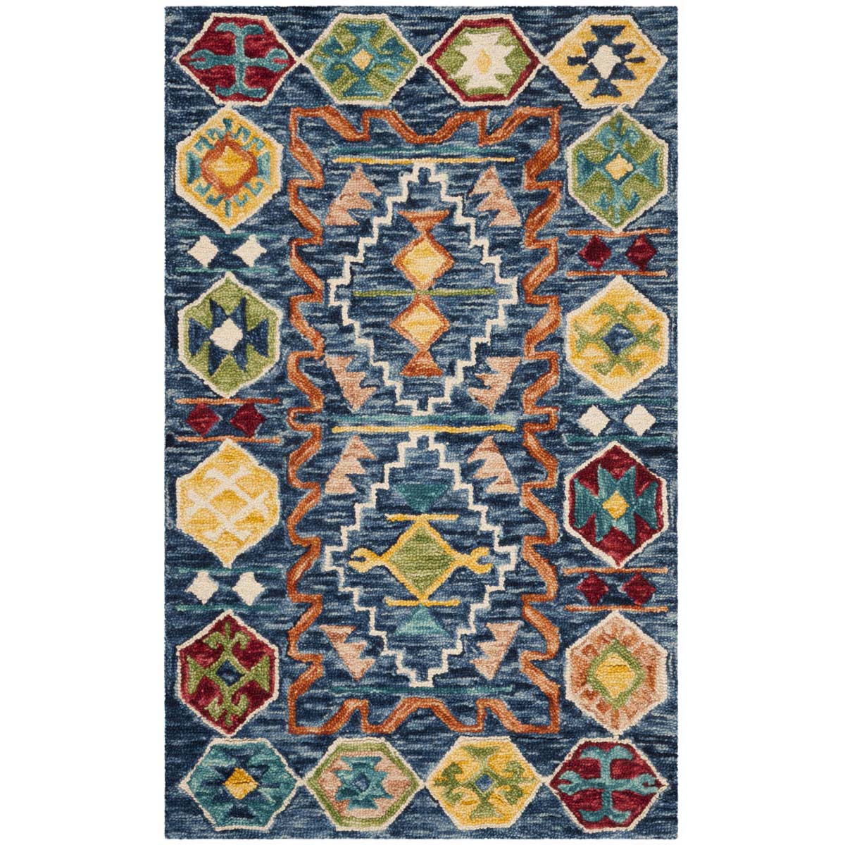 Safavieh Aspen 501 Rug, APN501 - Navy / Gold