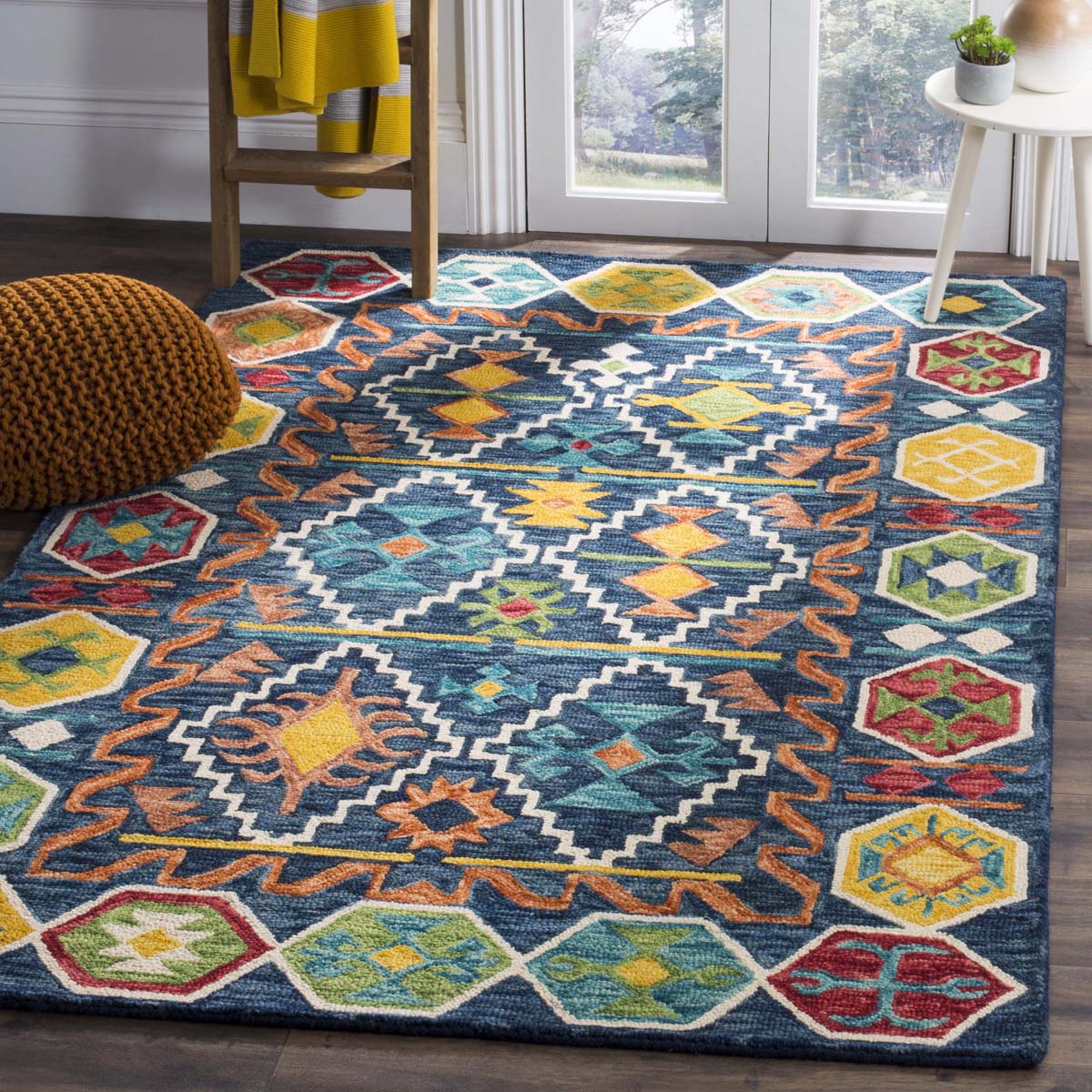 Safavieh Aspen 501 Rug, APN501 - Navy / Gold