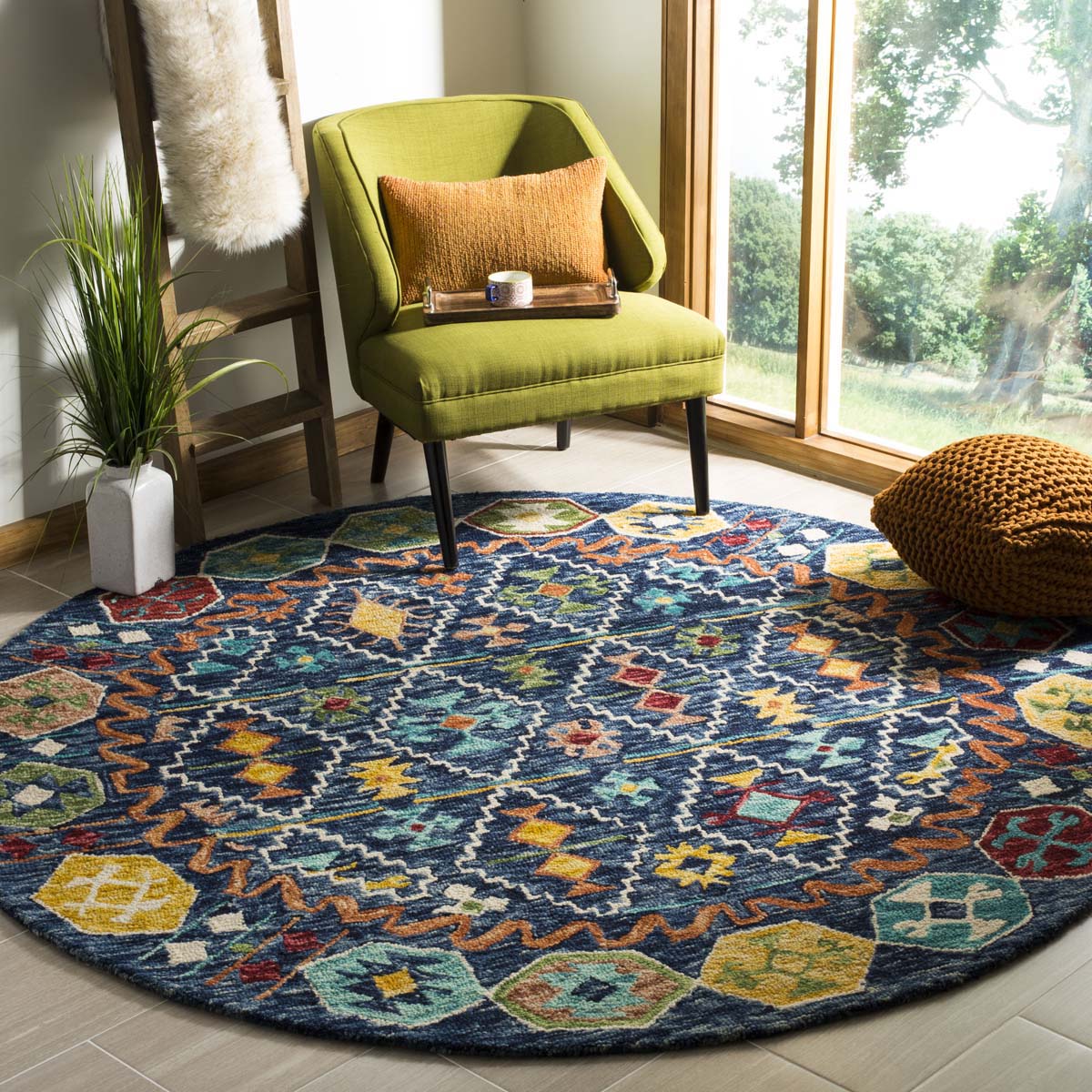 Safavieh Aspen 501 Rug, APN501 - Navy / Gold