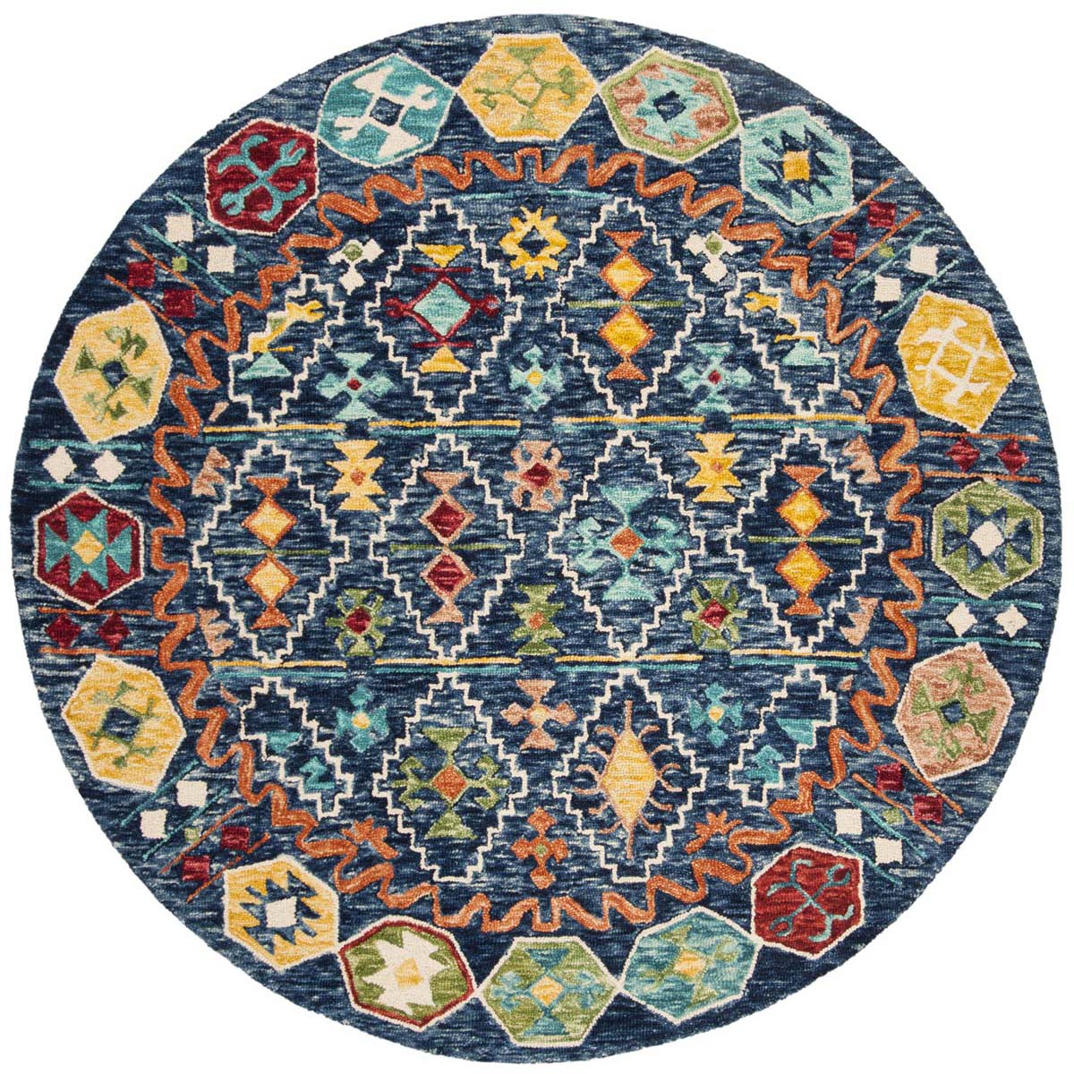 Safavieh Aspen 501 Rug, APN501 - Navy / Gold