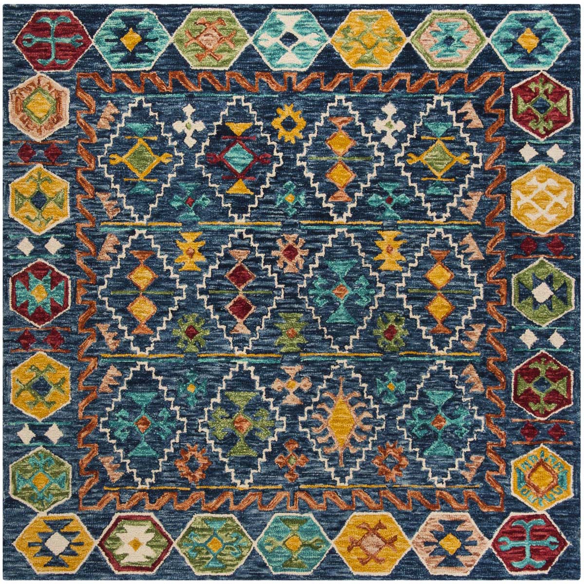 Safavieh Aspen 501 Rug, APN501 - Navy / Gold