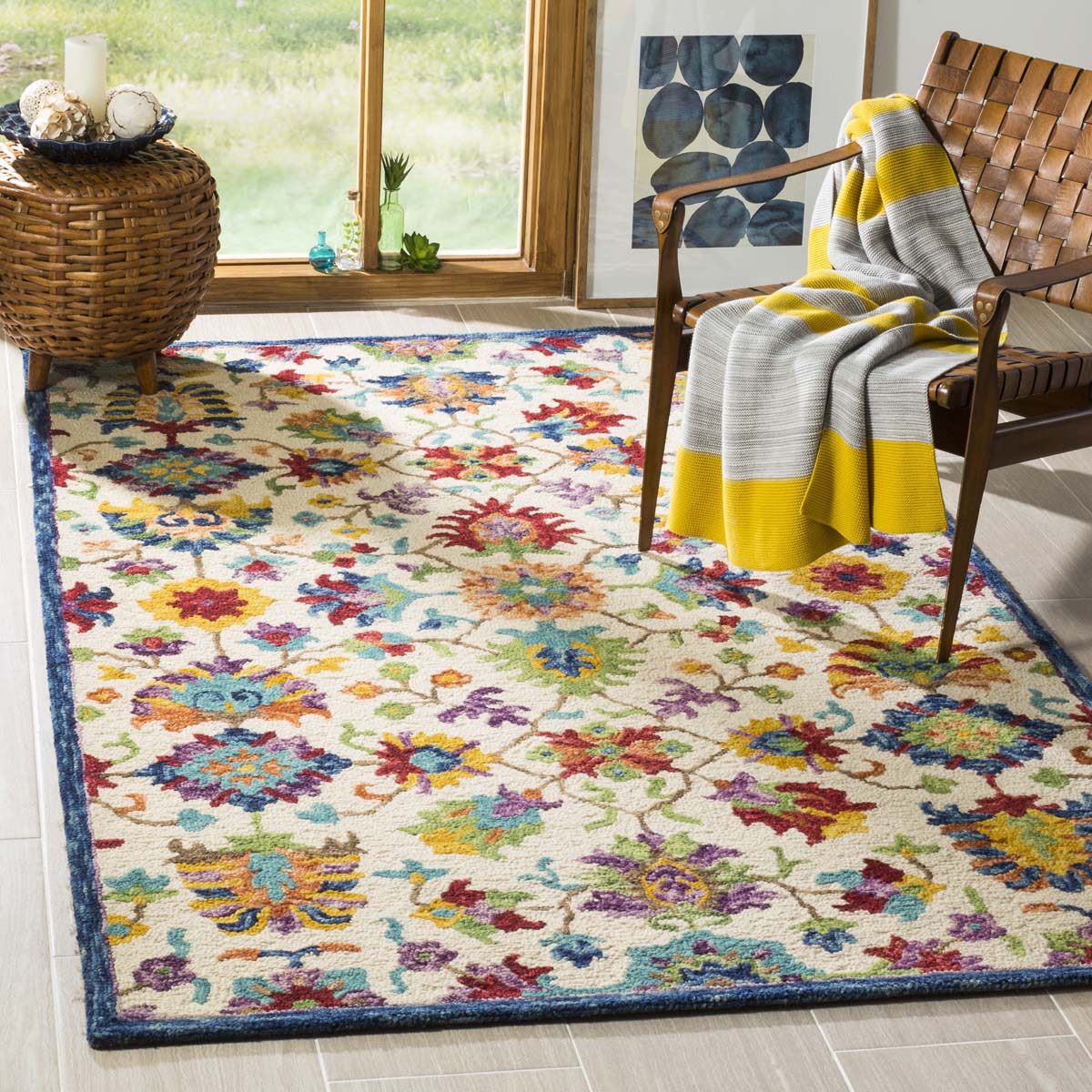 Safavieh Aspen 509 Rug, APN509 - Ivory / Blue