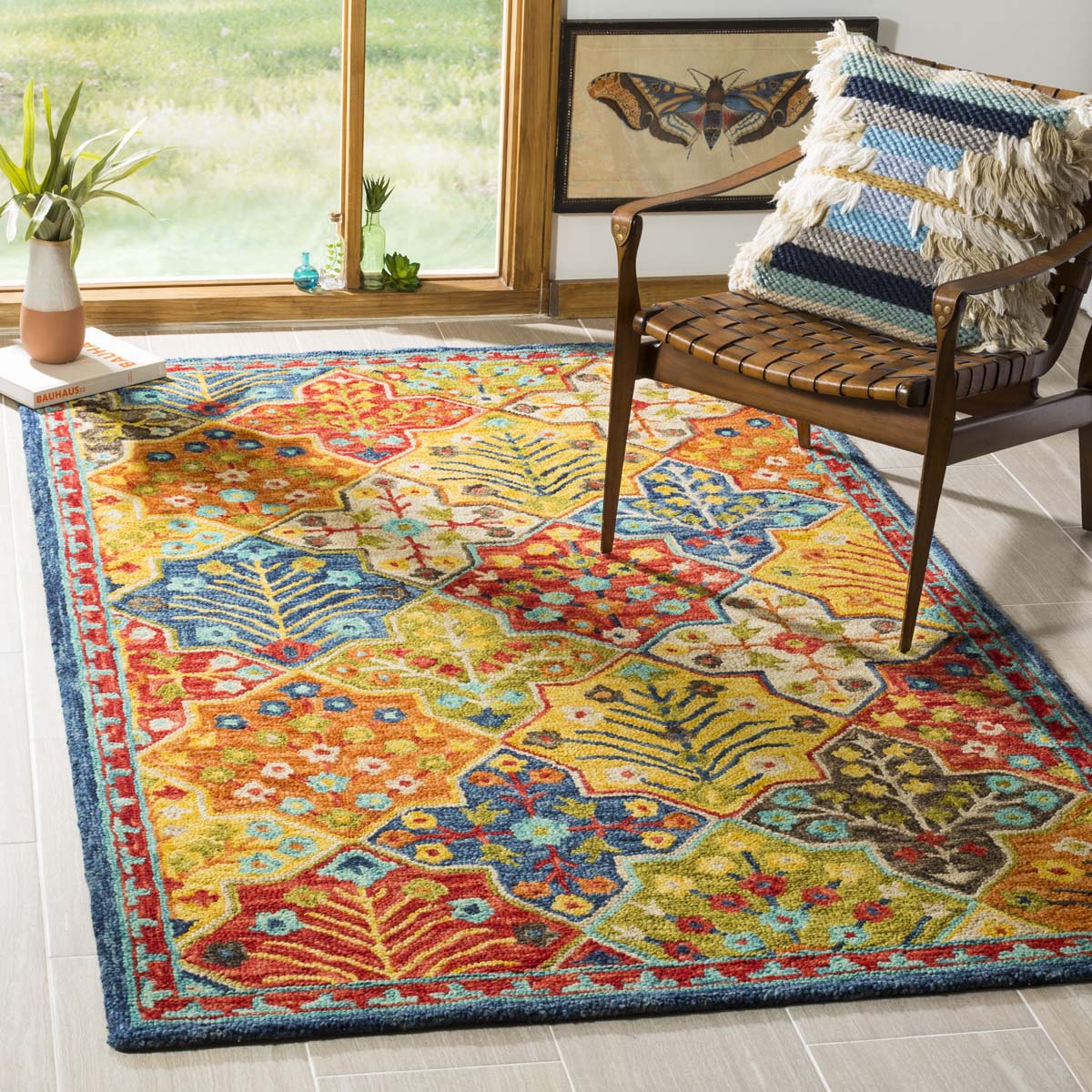 Safavieh Aspen 514 Rug, APN514 - Blue / Orange