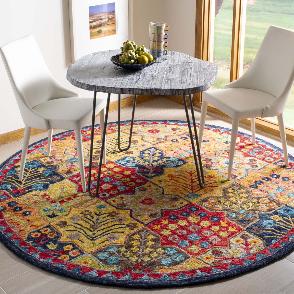 Safavieh Aspen 514 Rug, APN514 - Blue / Orange