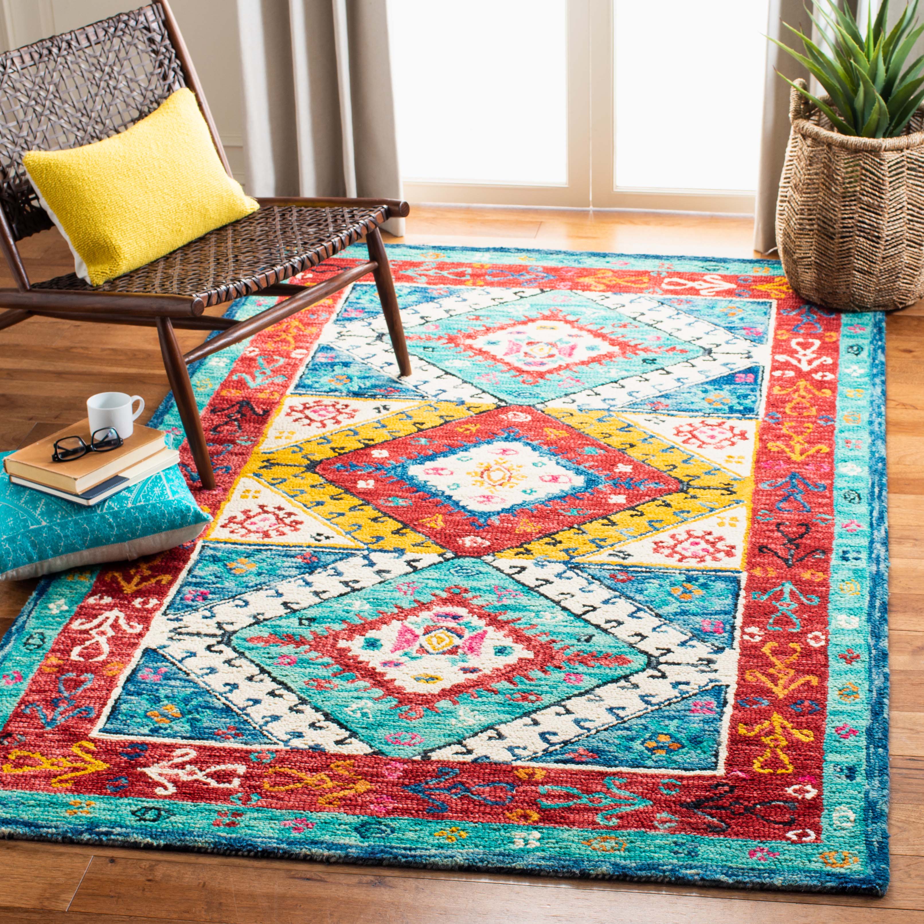 Safavieh Aspen 525 Rug, APN525 - Blue / Rust