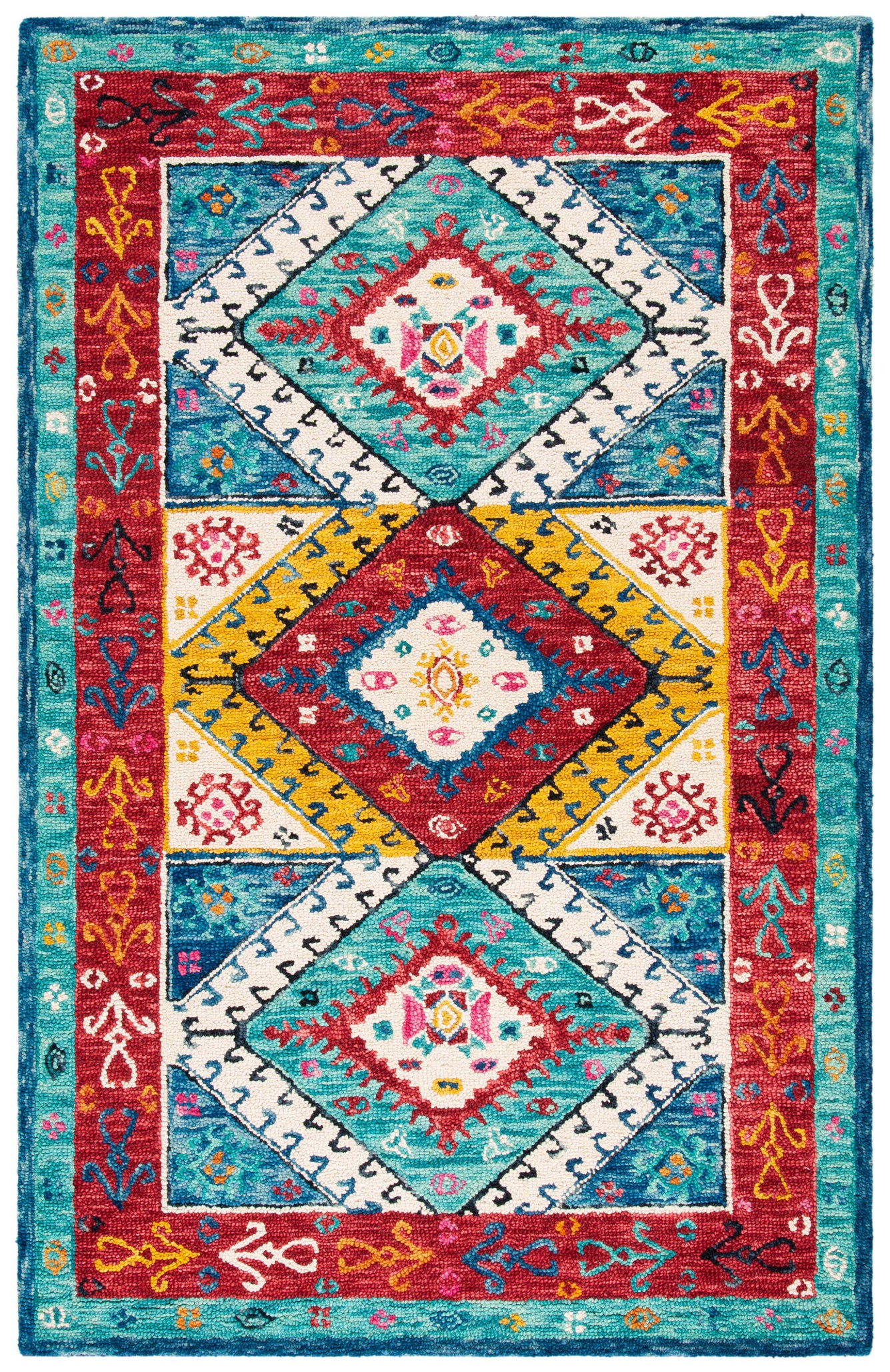 Safavieh Aspen 525 Rug, APN525 - Blue / Rust