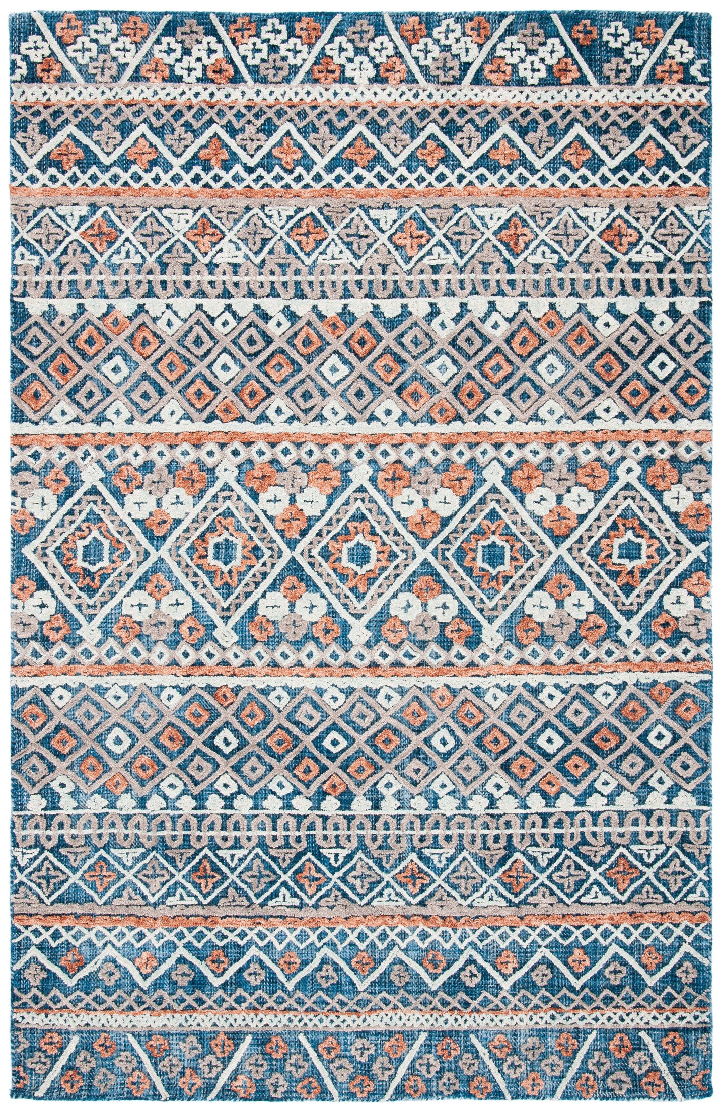 Safavieh Aspen 530 Rug, APN530 - Blue / Orange