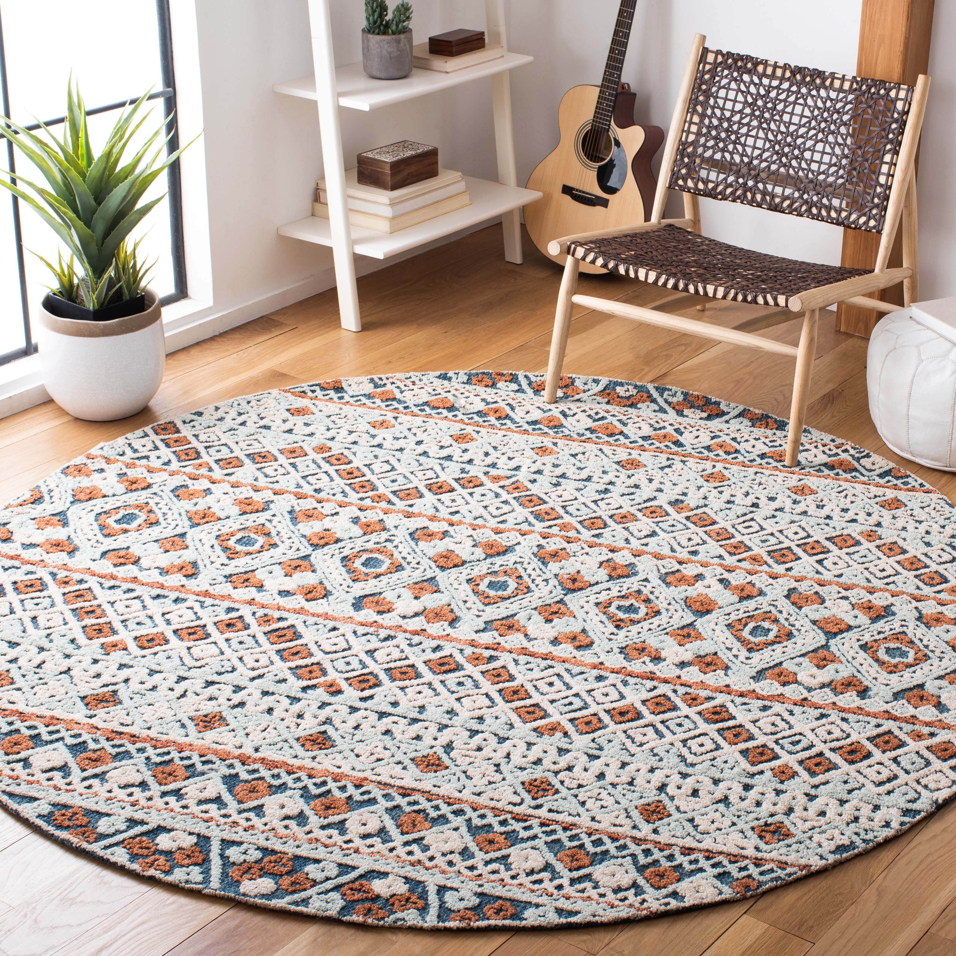 Safavieh Aspen 530 Rug, APN530 - Blue / Orange