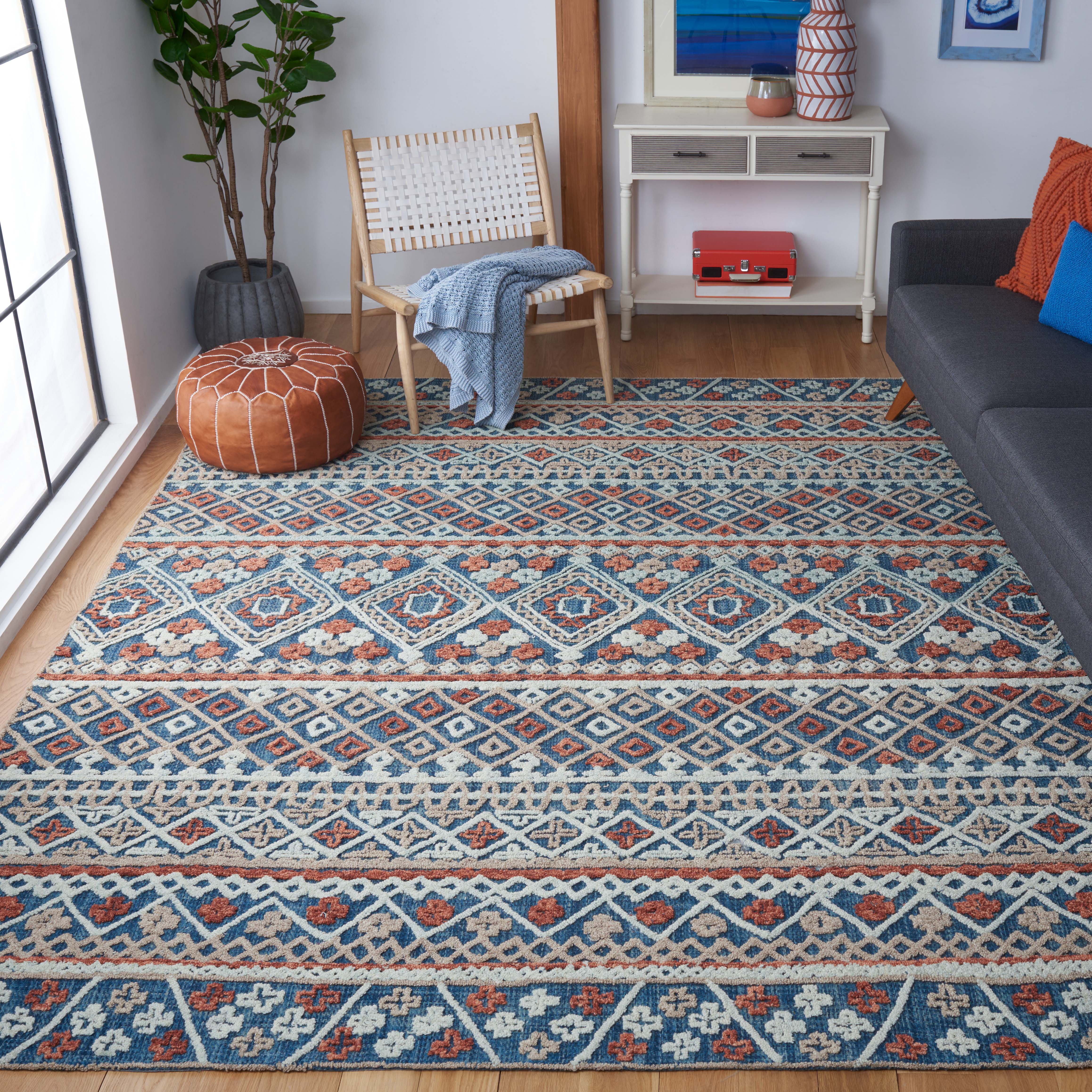 Safavieh Aspen 530 Rug, APN530 - Blue / Orange