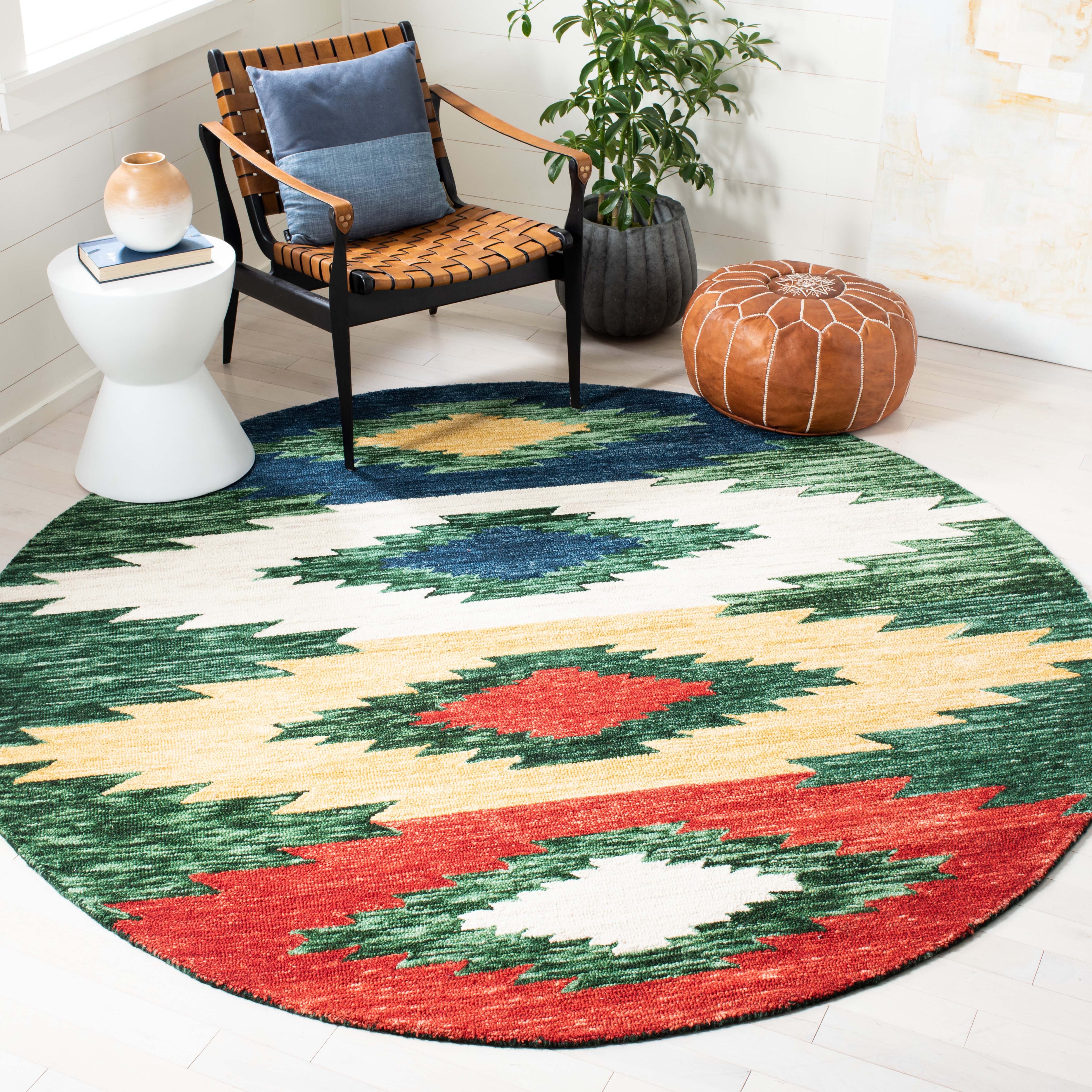 Safavieh Aspen 704 Rug, APN704 - Green / Red