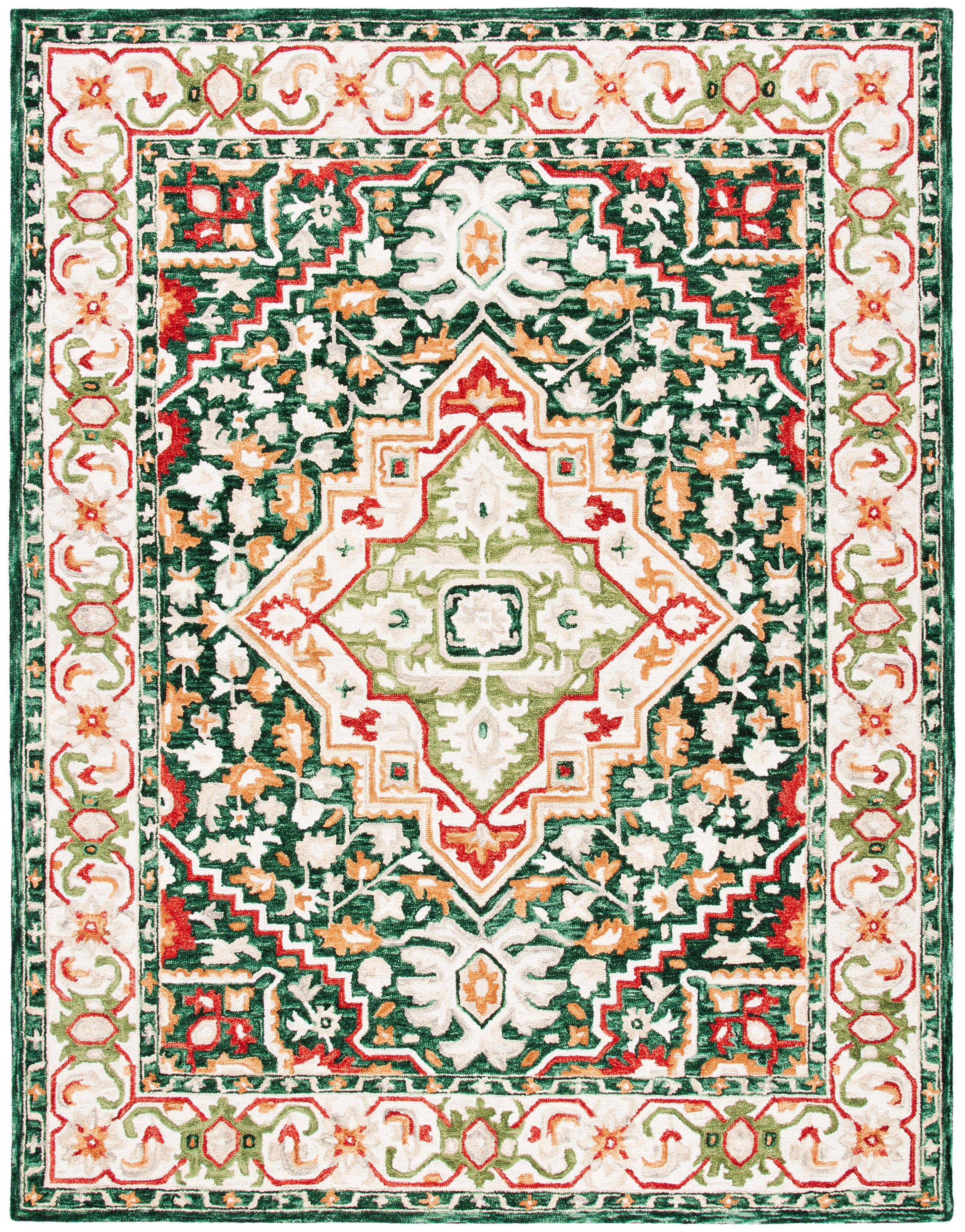 Safavieh Aspen 705 Rug, APN705 - Green / Red