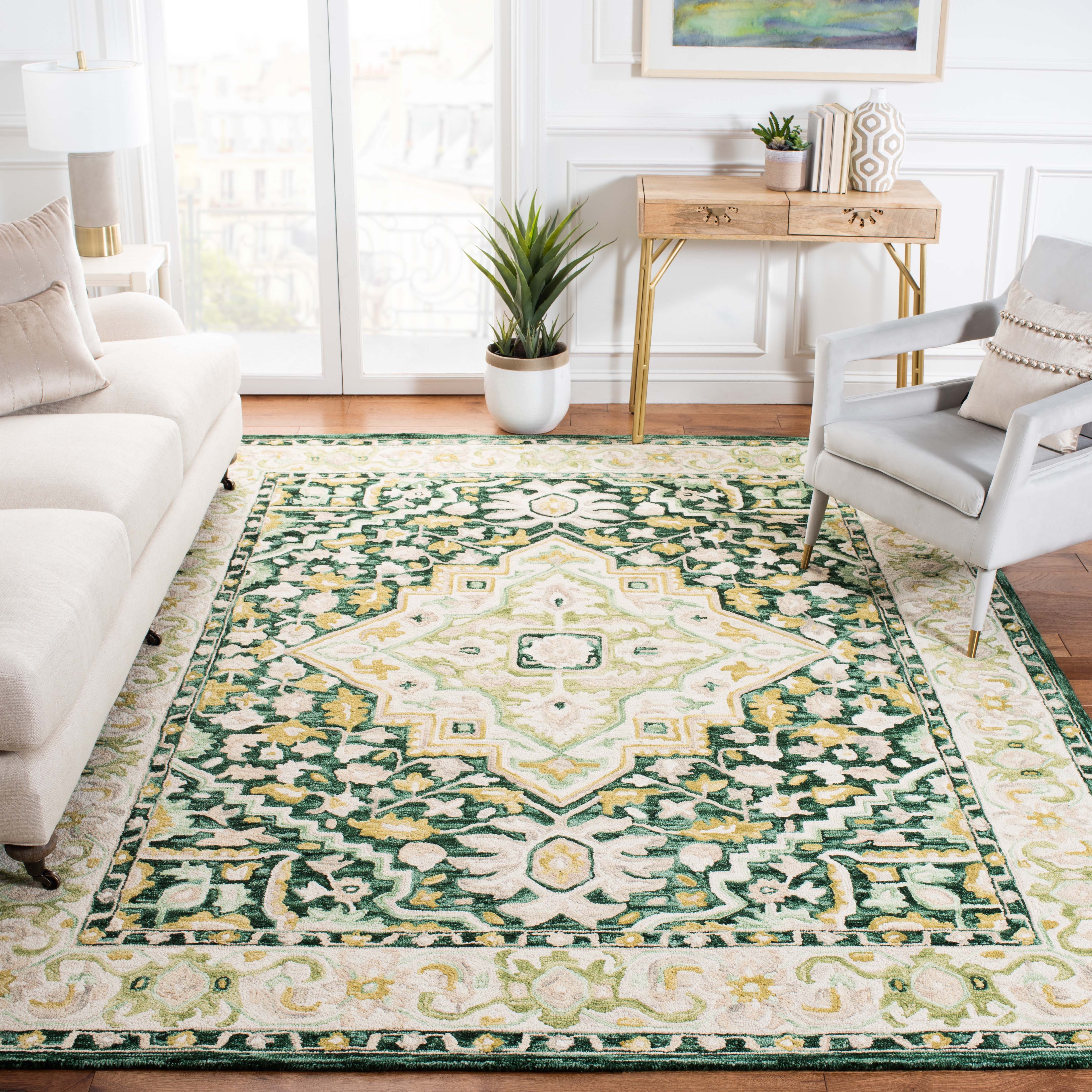 Safavieh Aspen 705 Rug, APN705 - Green / Ivory
