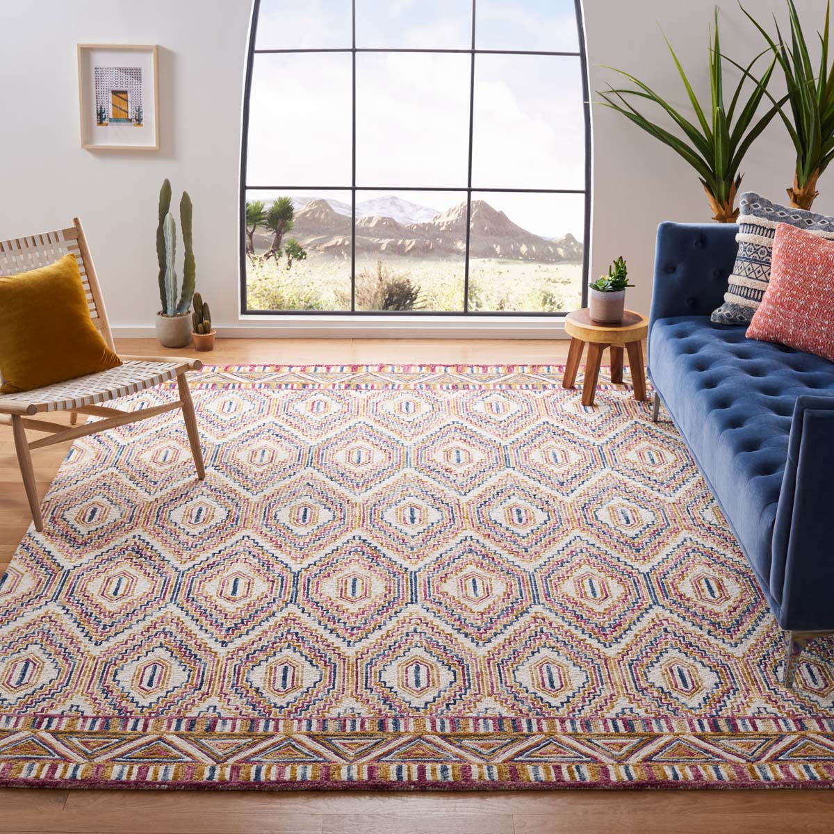 Safavieh Aspen 811 Rug, APN811 - Ivory / Rust