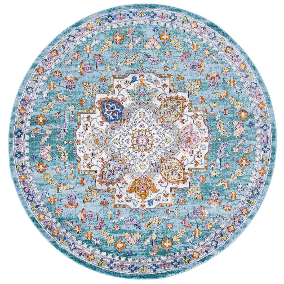 Safavieh Aria 102 Rug, ARA102 - Turquoise / Ivory